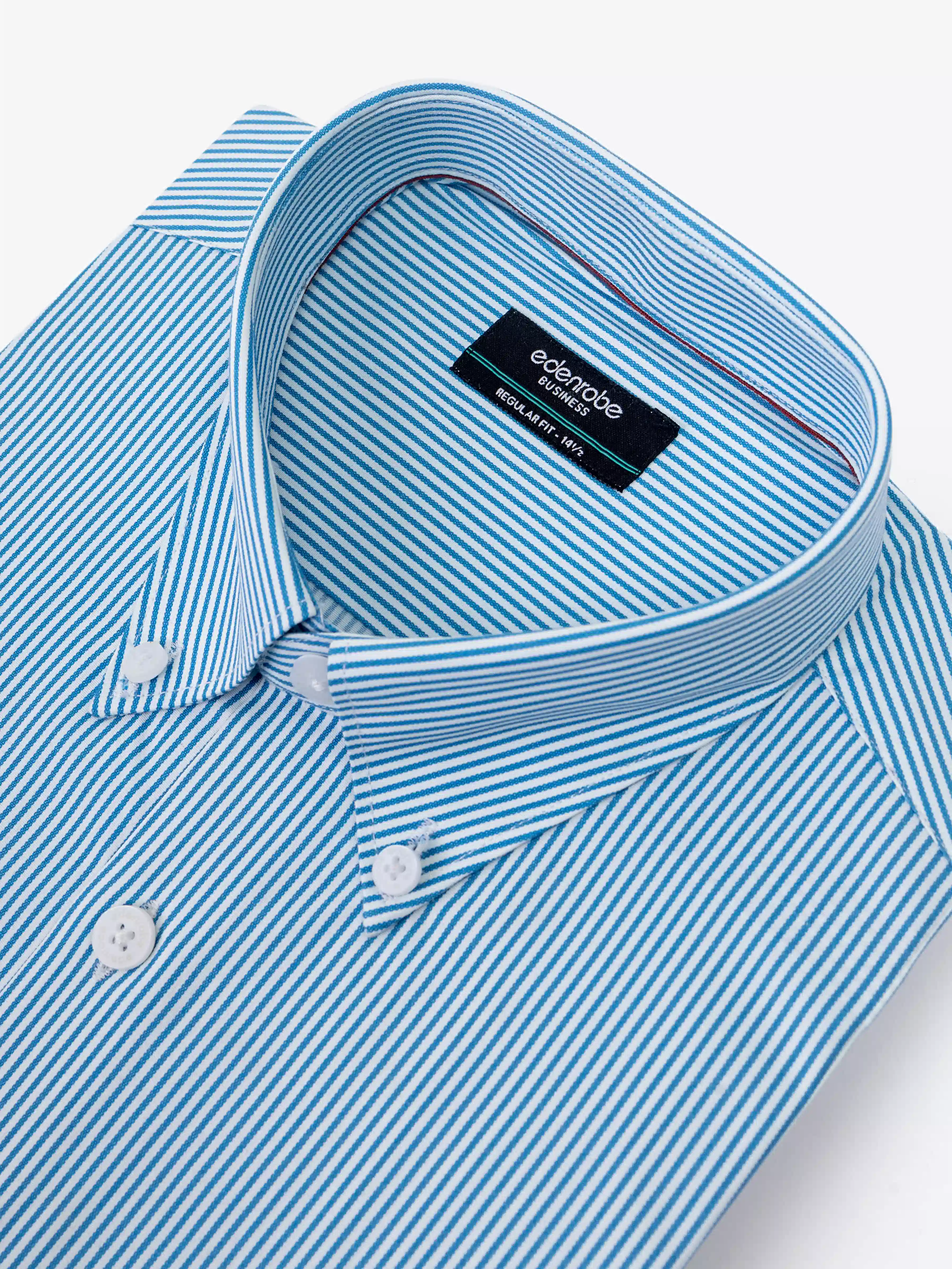 Men's White & Blue Shirt - EMTSB5-179 - Image 4