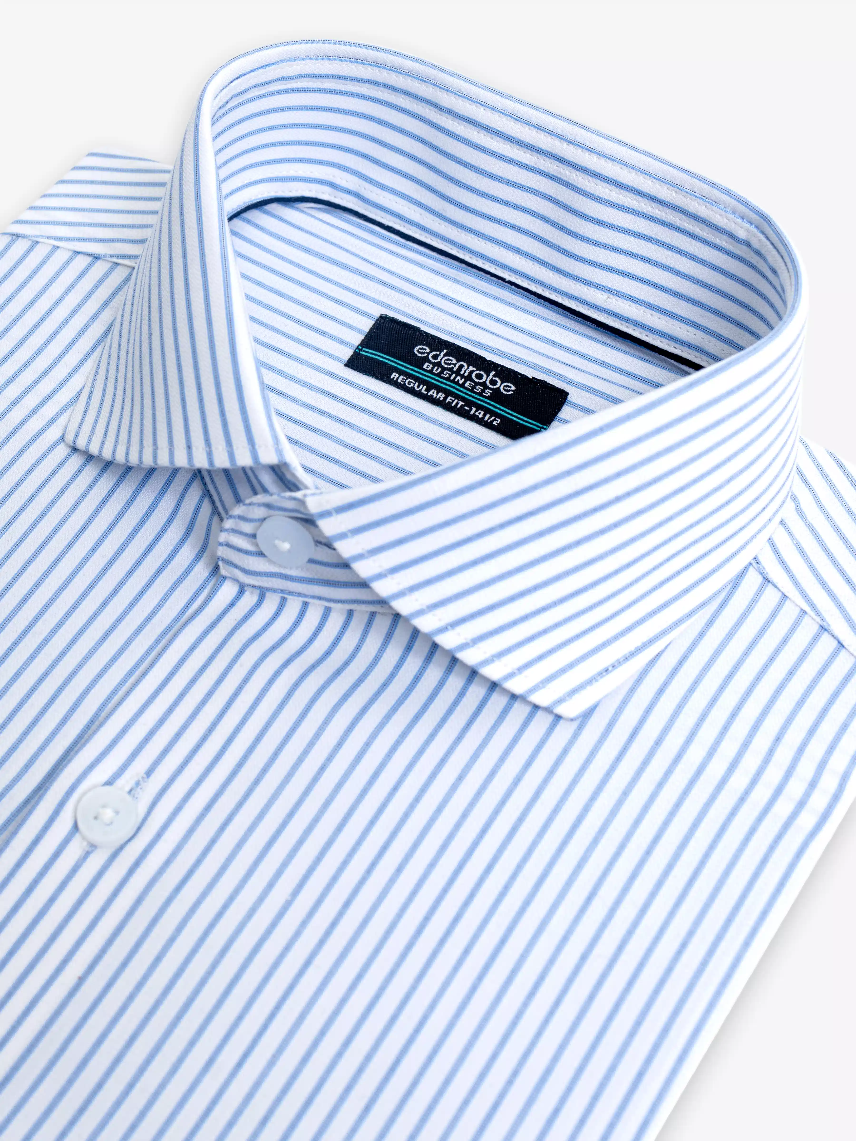 Men's White & Blue Shirt - EMTSB6-214 - Image 4