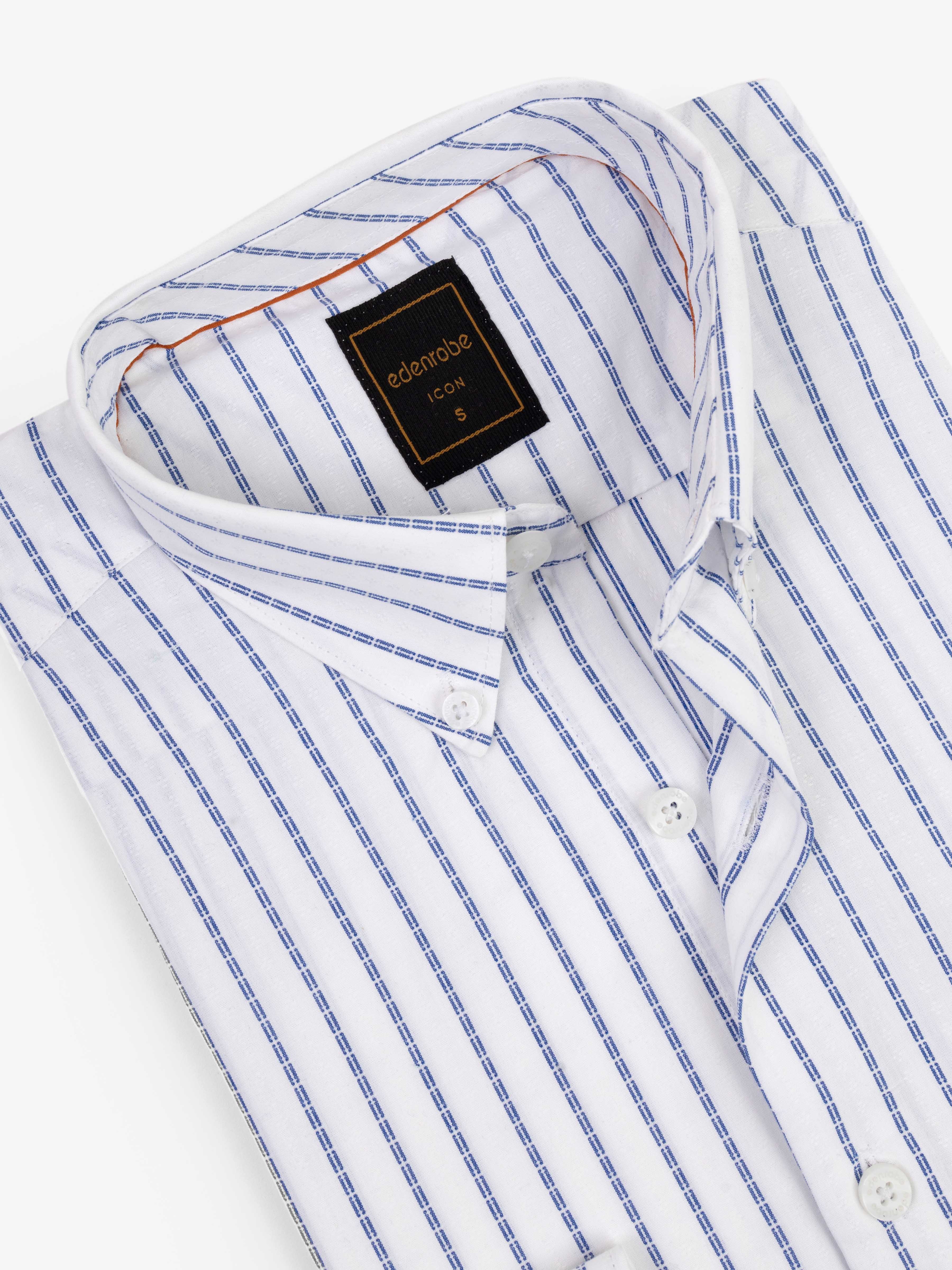 Men's White & Blue Shirt - EMTSI5-50805 - Image 2