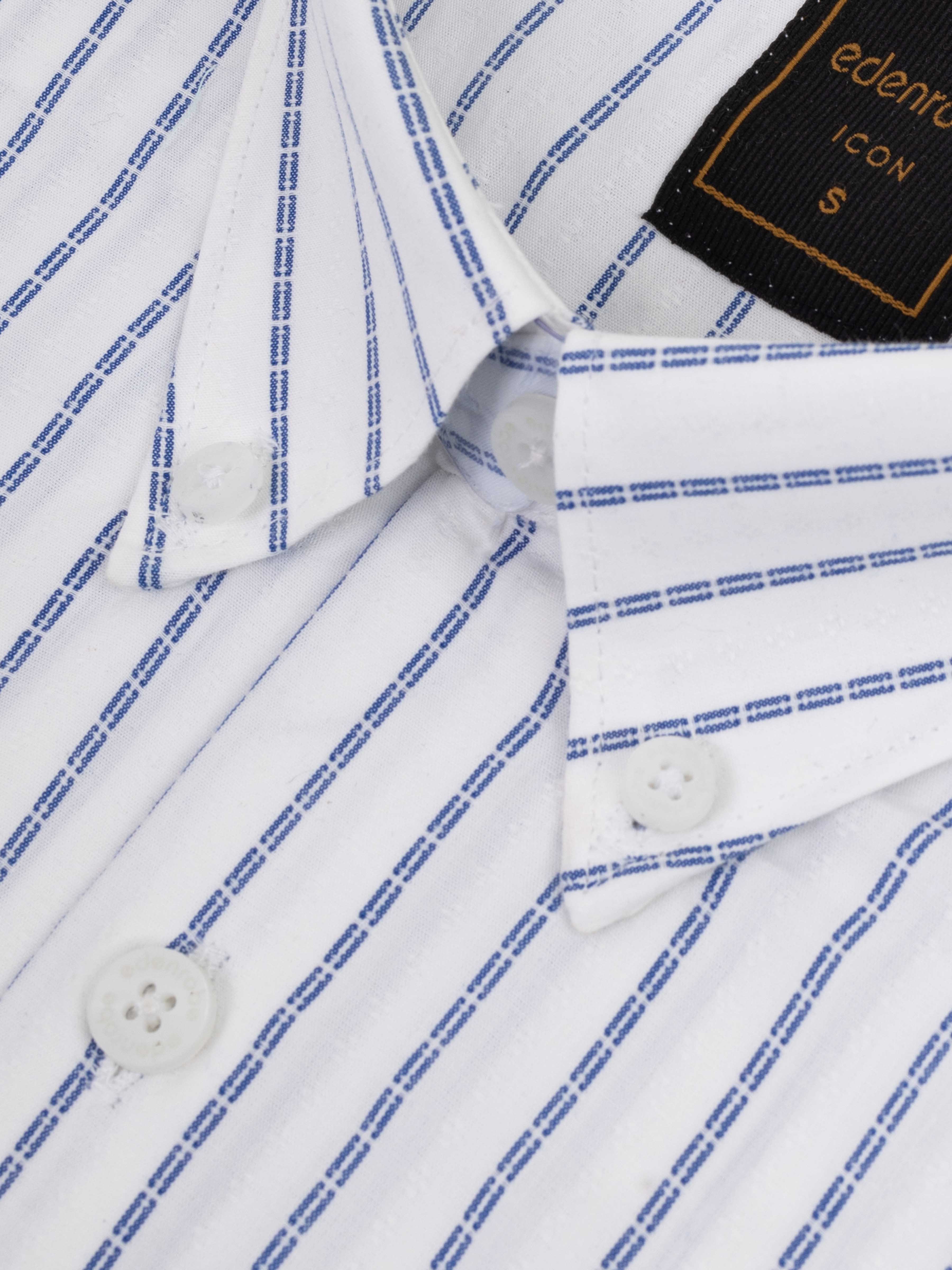 Men's White & Blue Shirt - EMTSI5-50805 - Image 4
