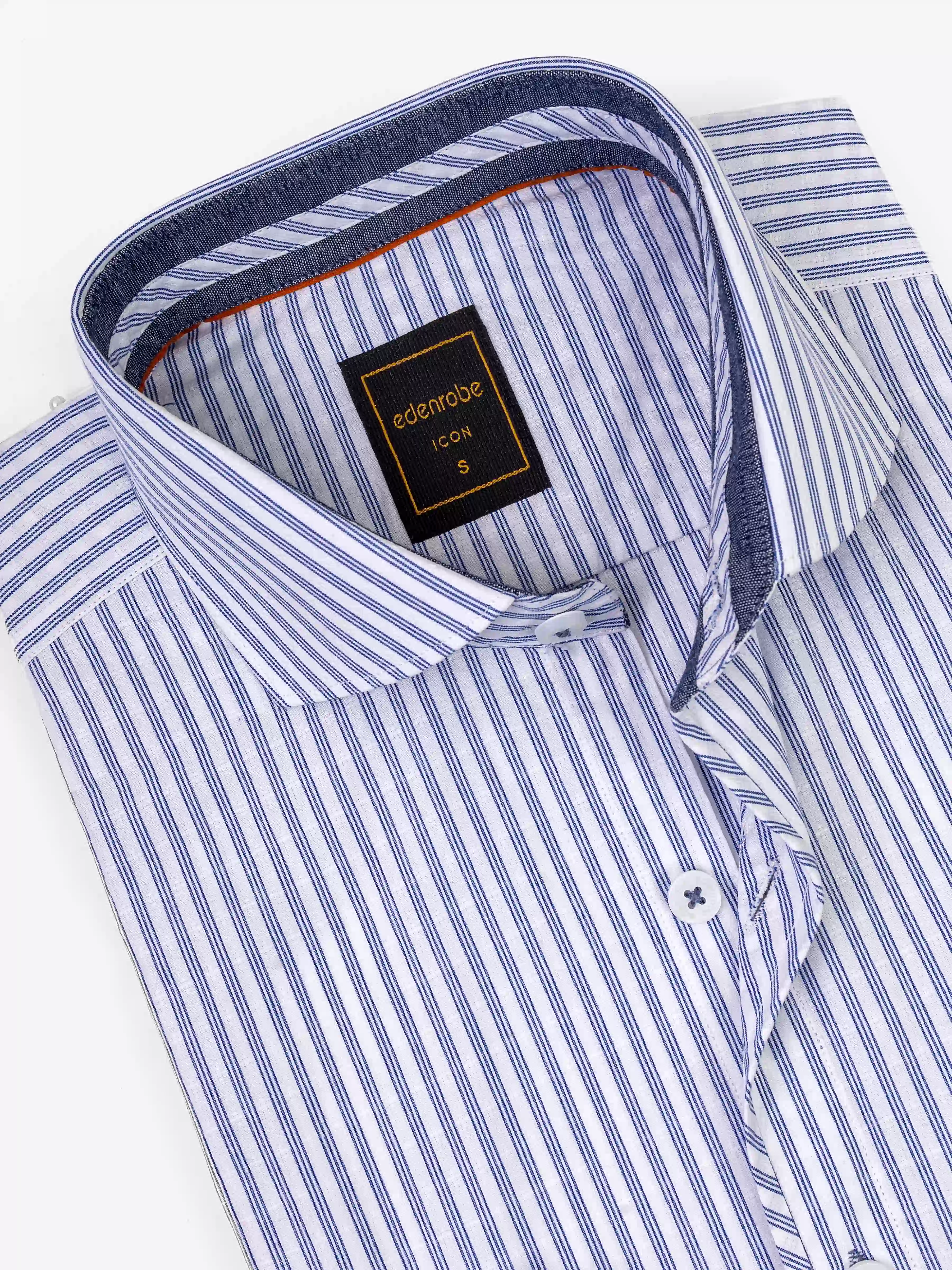 Men's White & Blue Shirt - EMTSI5-50834 - Image 2