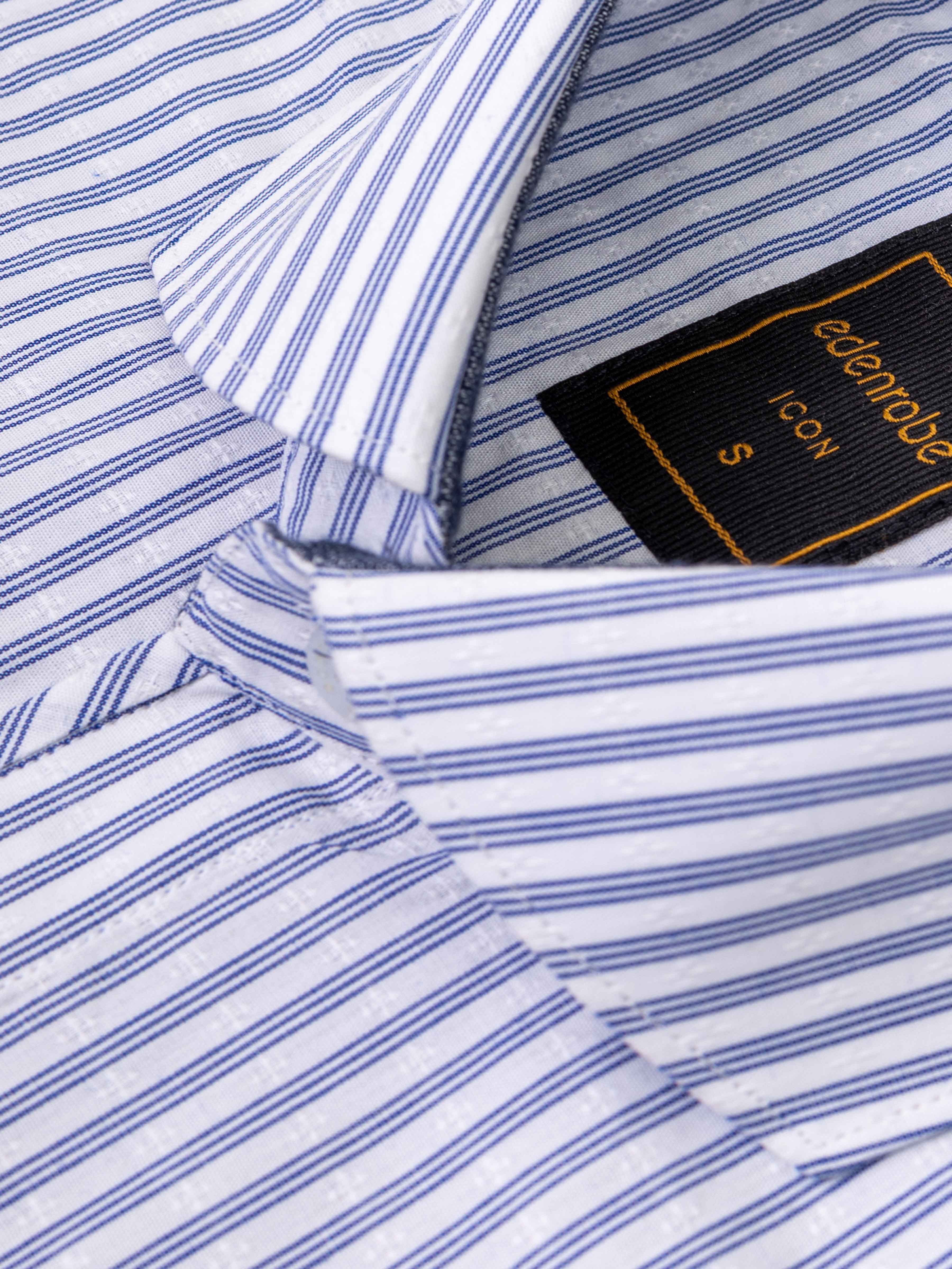 Men's White & Blue Shirt - EMTSI5-50834 - Image 3