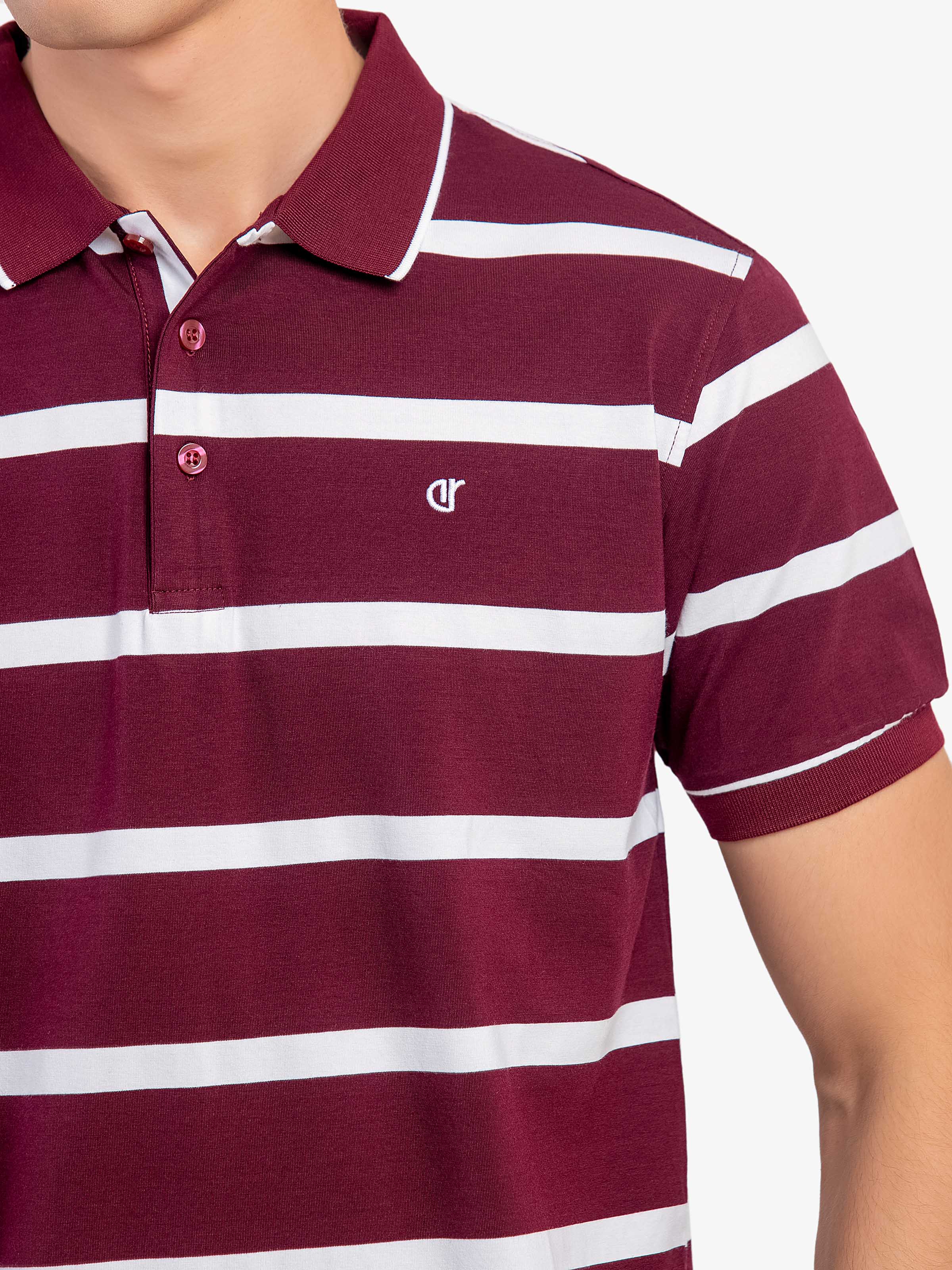Men's Burgundy Polo Shirt - EMTPS5-102 - Image 3