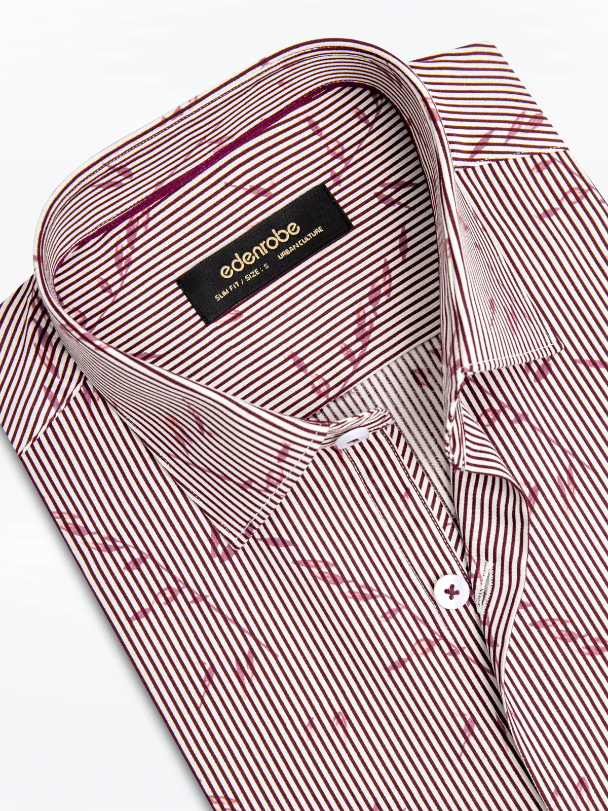 Men's White-Burgundy Shirt - EMTSUC23-197 - Image 3