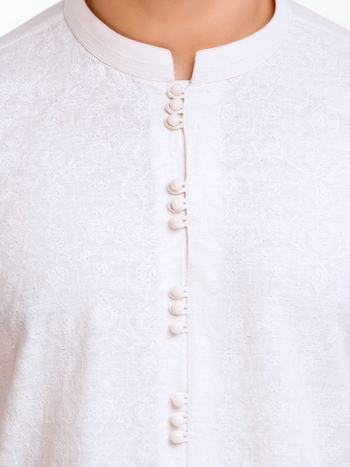 Men's White Kurta Pajama - EMTSC23-091 - Image 4