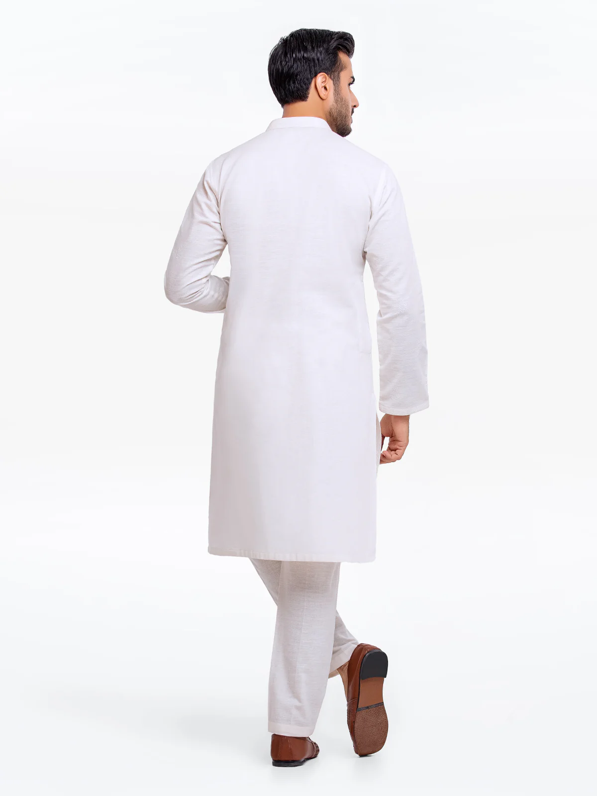 Men's White Kurta Pajama - EMTSC23-091 - Image 5