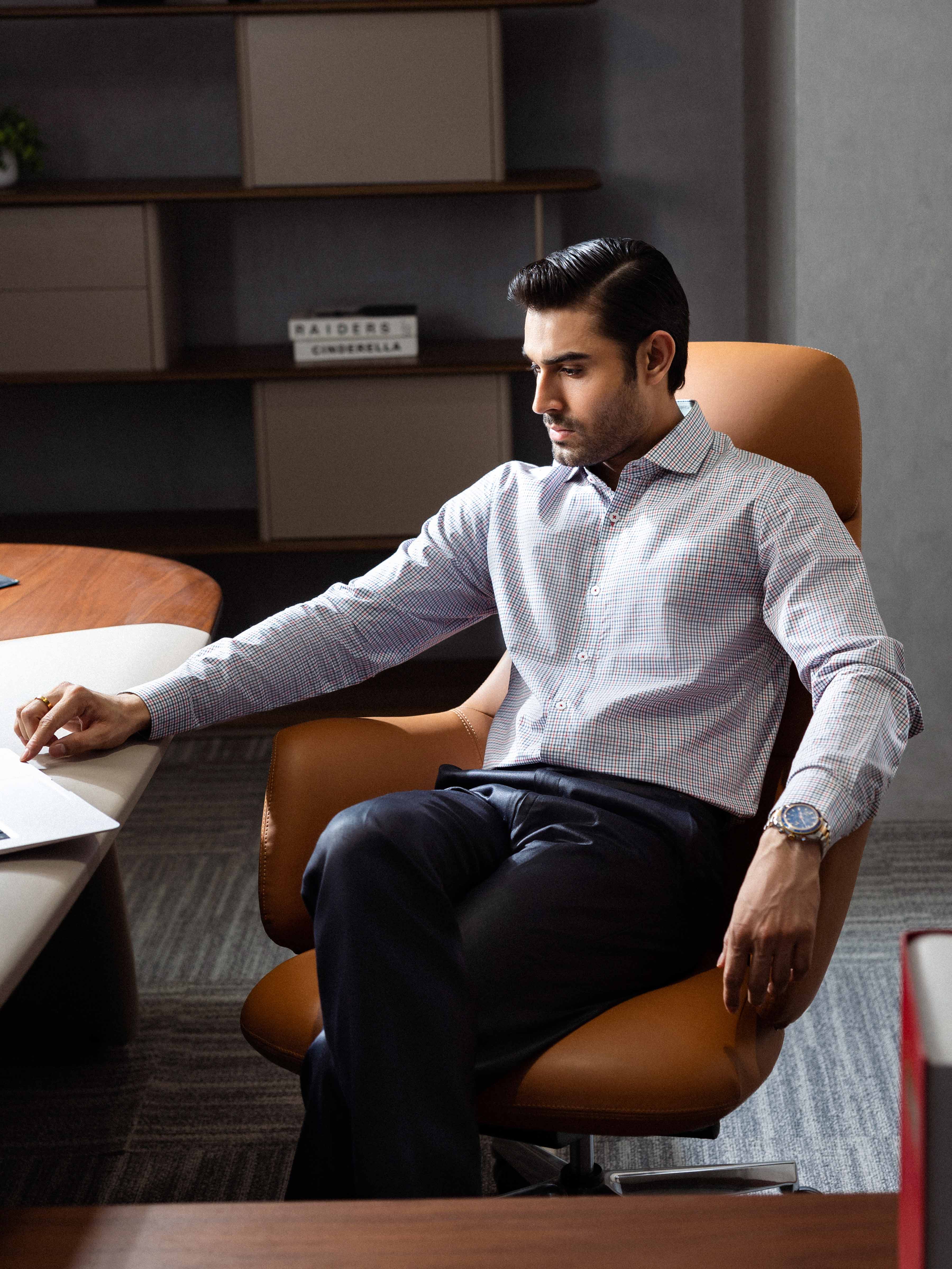 Men's White Multi Shirt - EMTSI5-50835 - Image 2