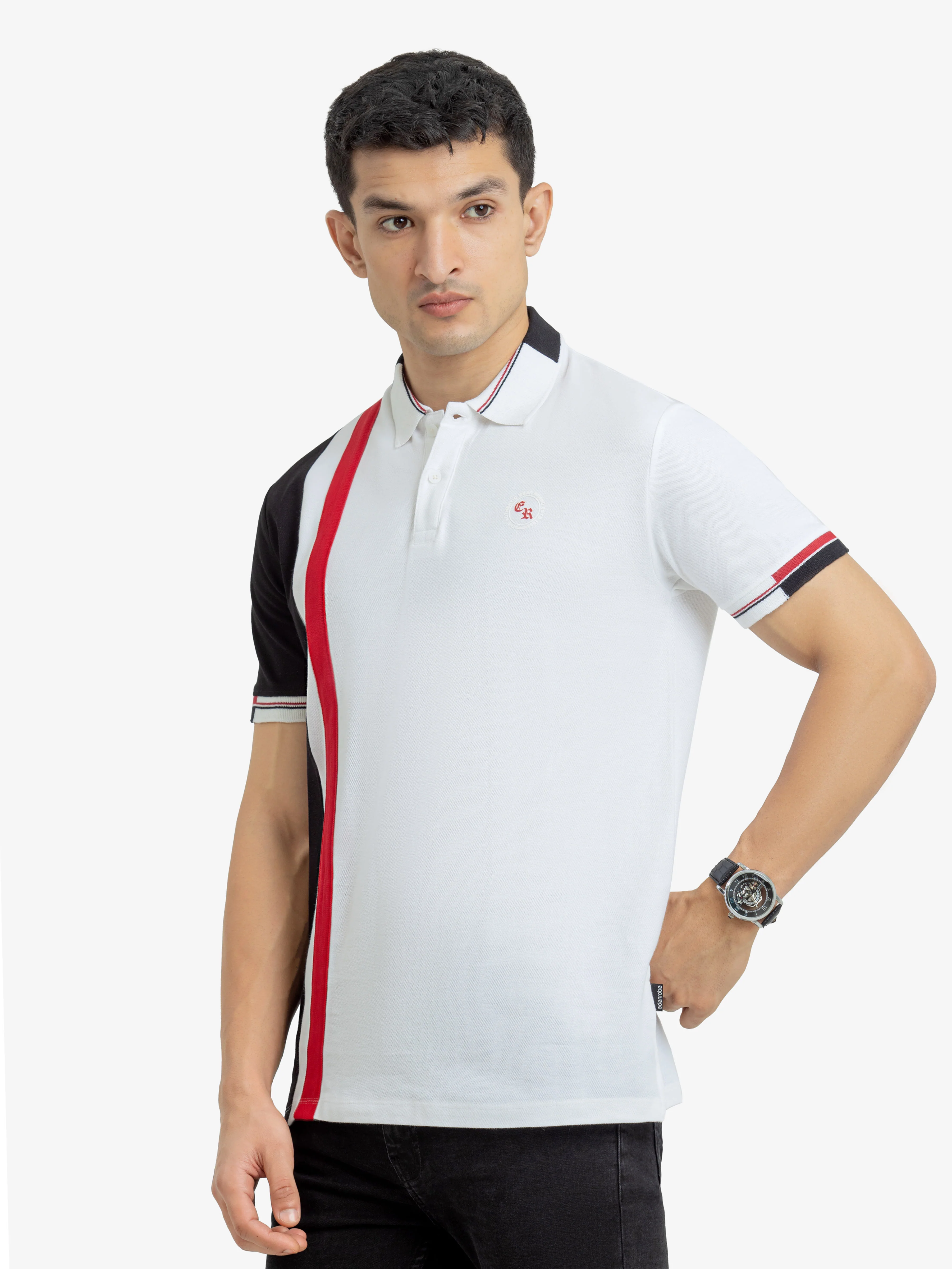 Men's White Polo Shirt - EMTPS24-010 - Image 2