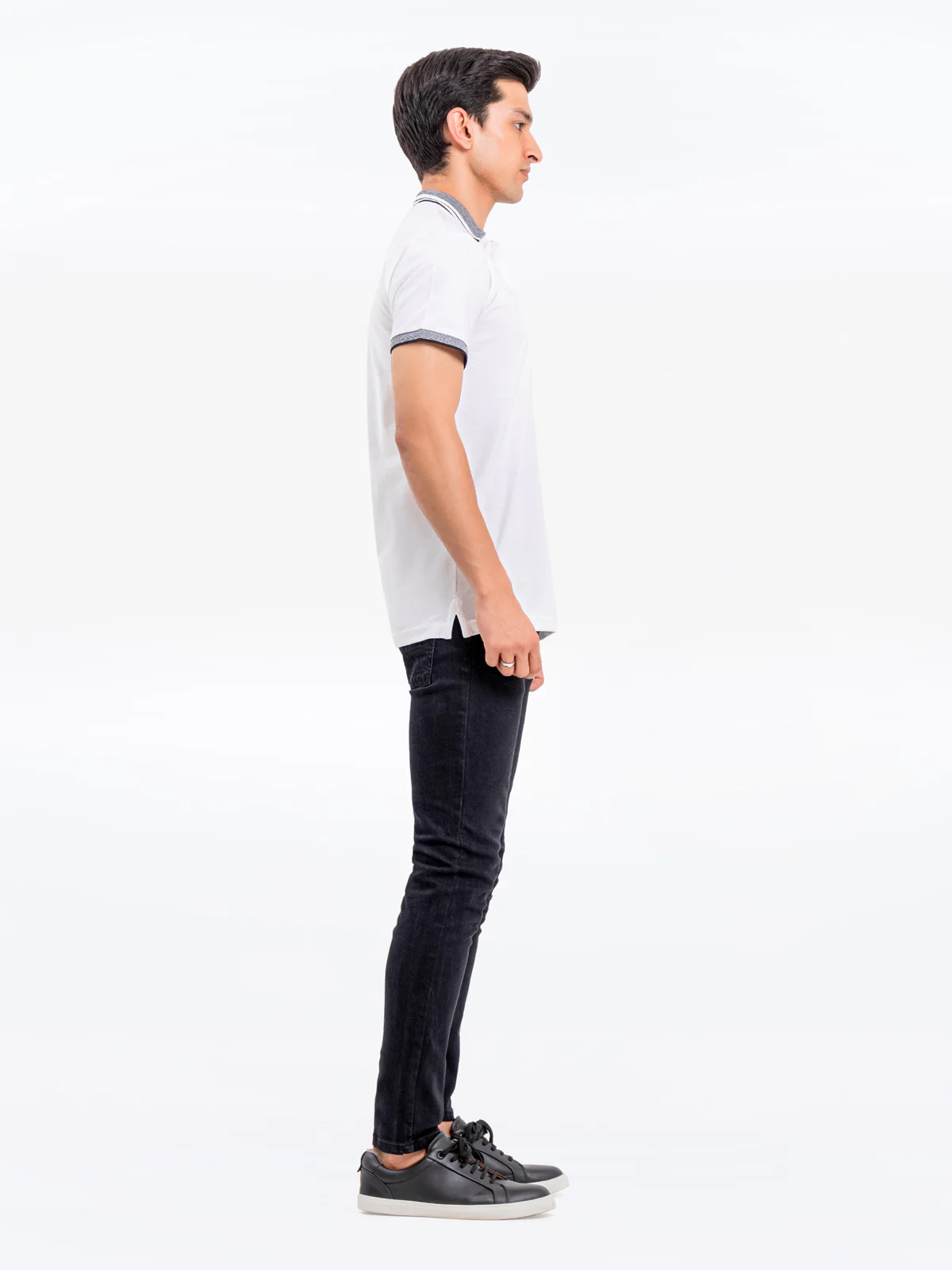 Men's White Polo Shirt - EMTPS24-055 - Image 4
