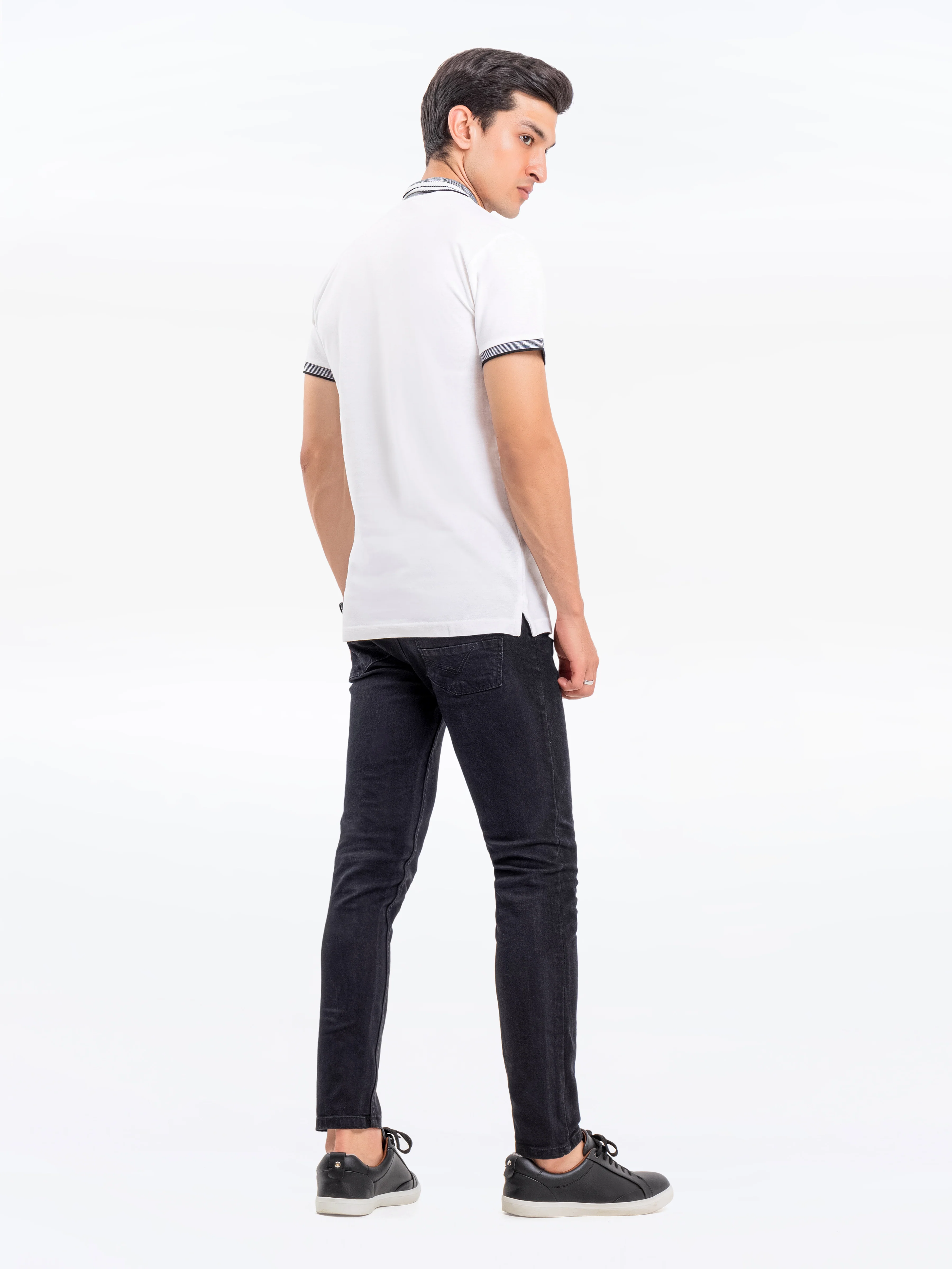 Men's White Polo Shirt - EMTPS24-055 - Image 5