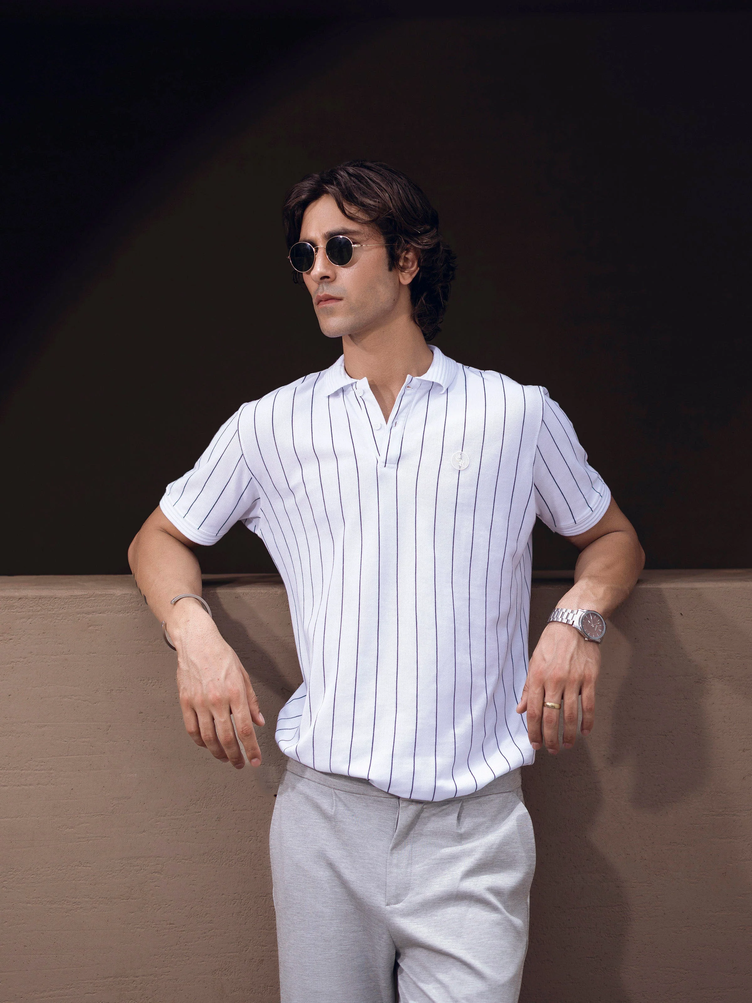 Men's White Polo Shirt - EMTPS5-010 - Image 6