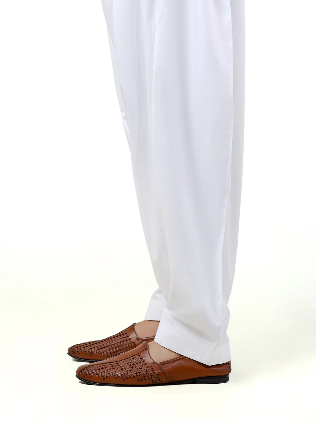 Men's White Shalwar - EMBS-9913 - Image 2