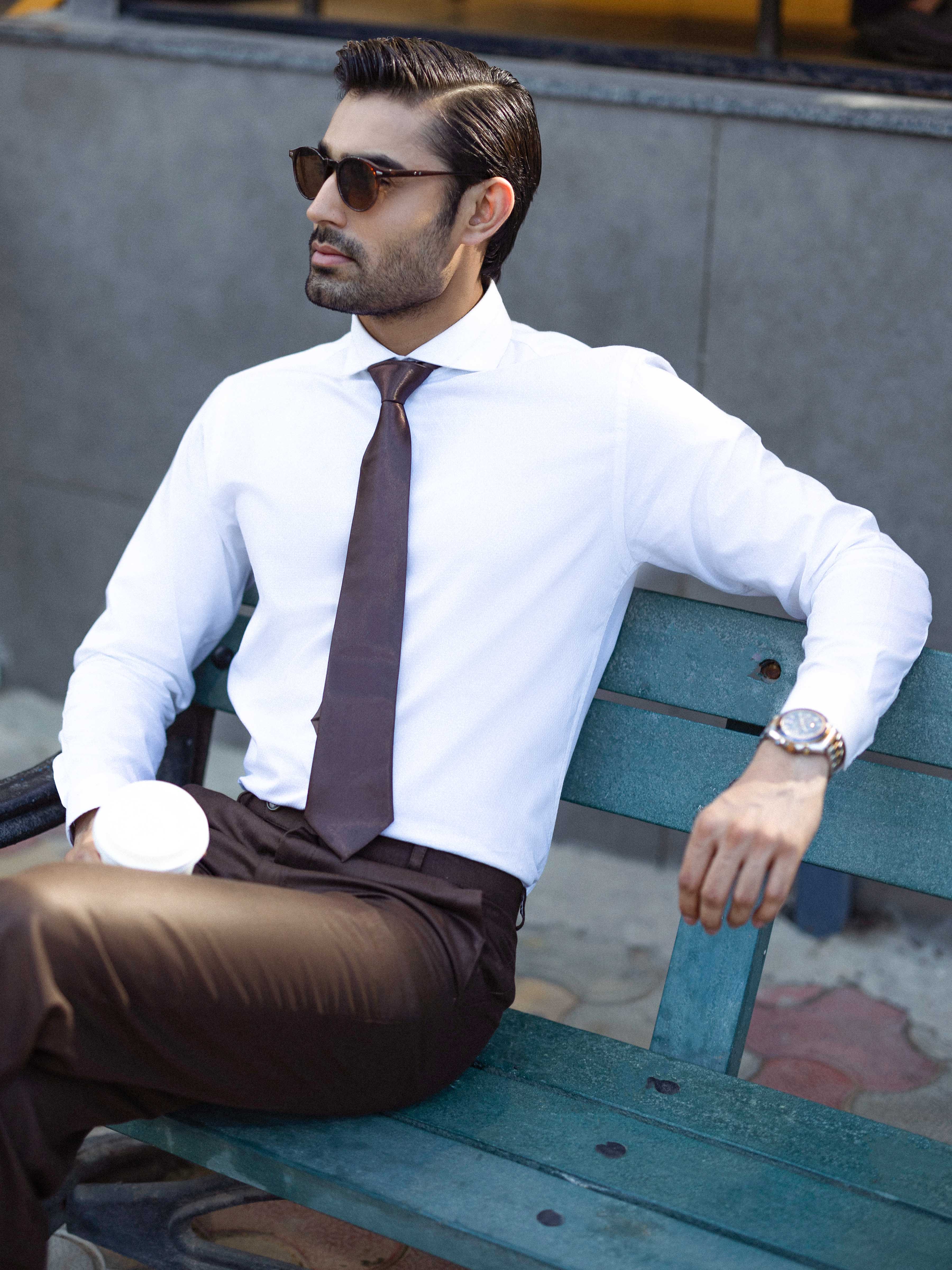 Men's White Shirt - EMTSI5-50833 - Image 3