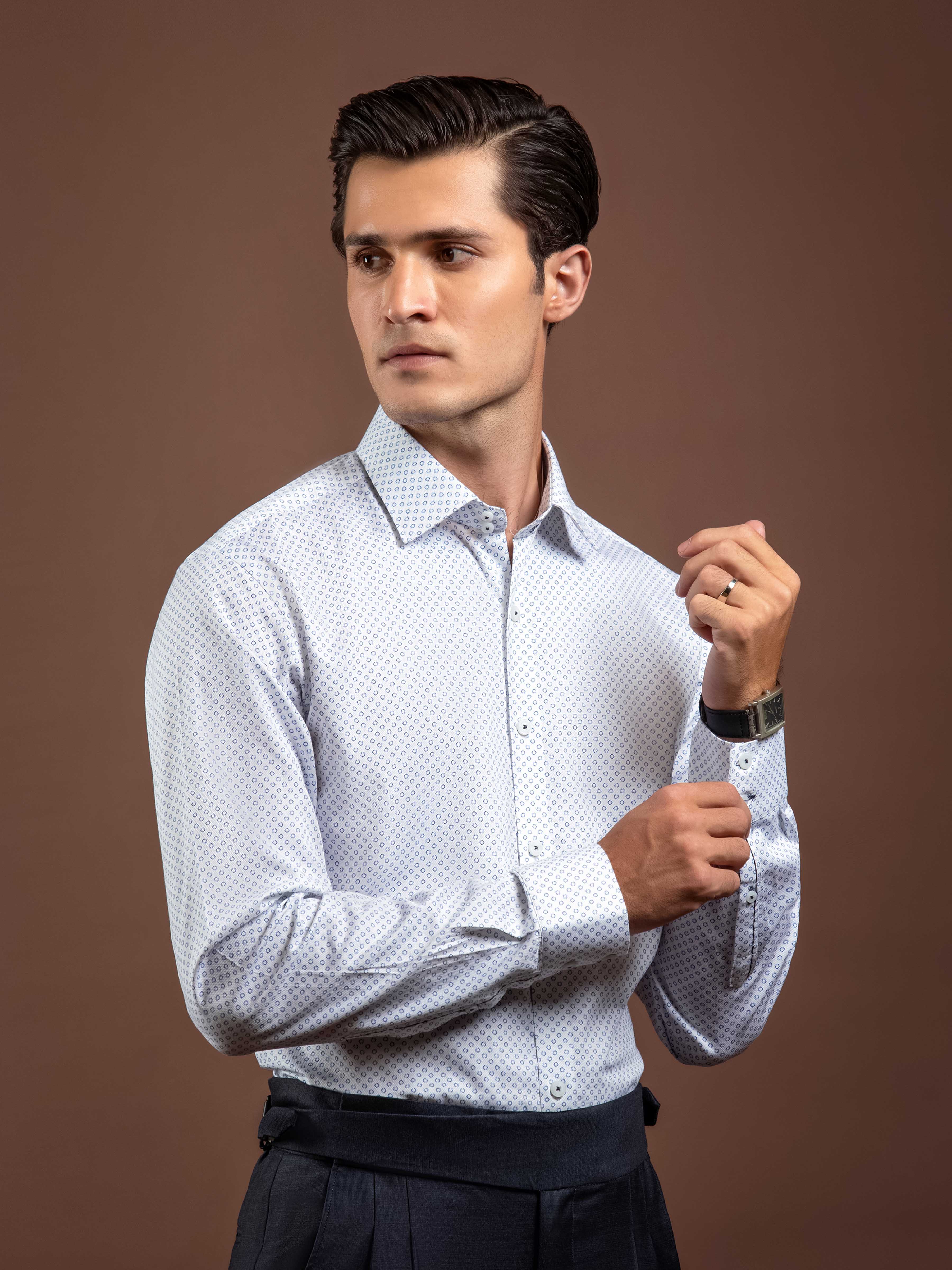 Men's White Shirt - EMTSI5-50843 - Image 3