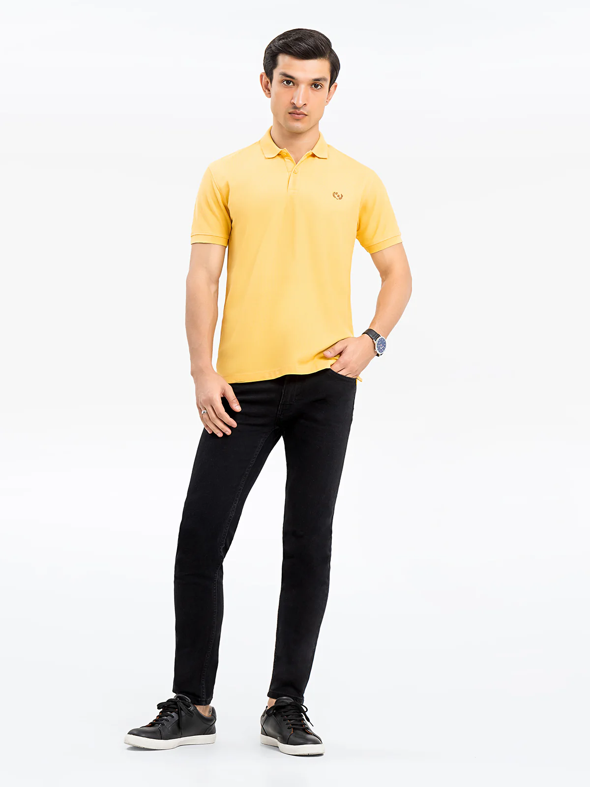 Men's Yellow Polo Shirt - EMTPS24-035 - Image 2