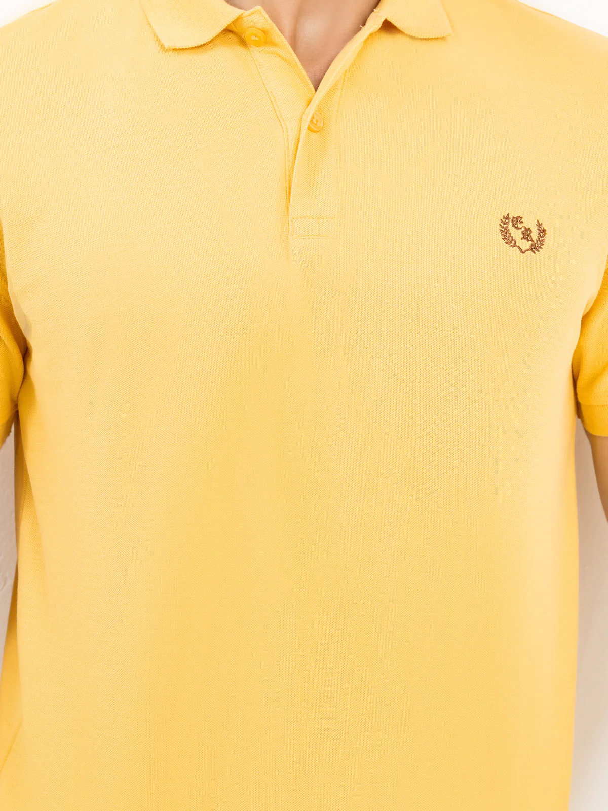 Men's Yellow Polo Shirt - EMTPS24-035 - Image 4