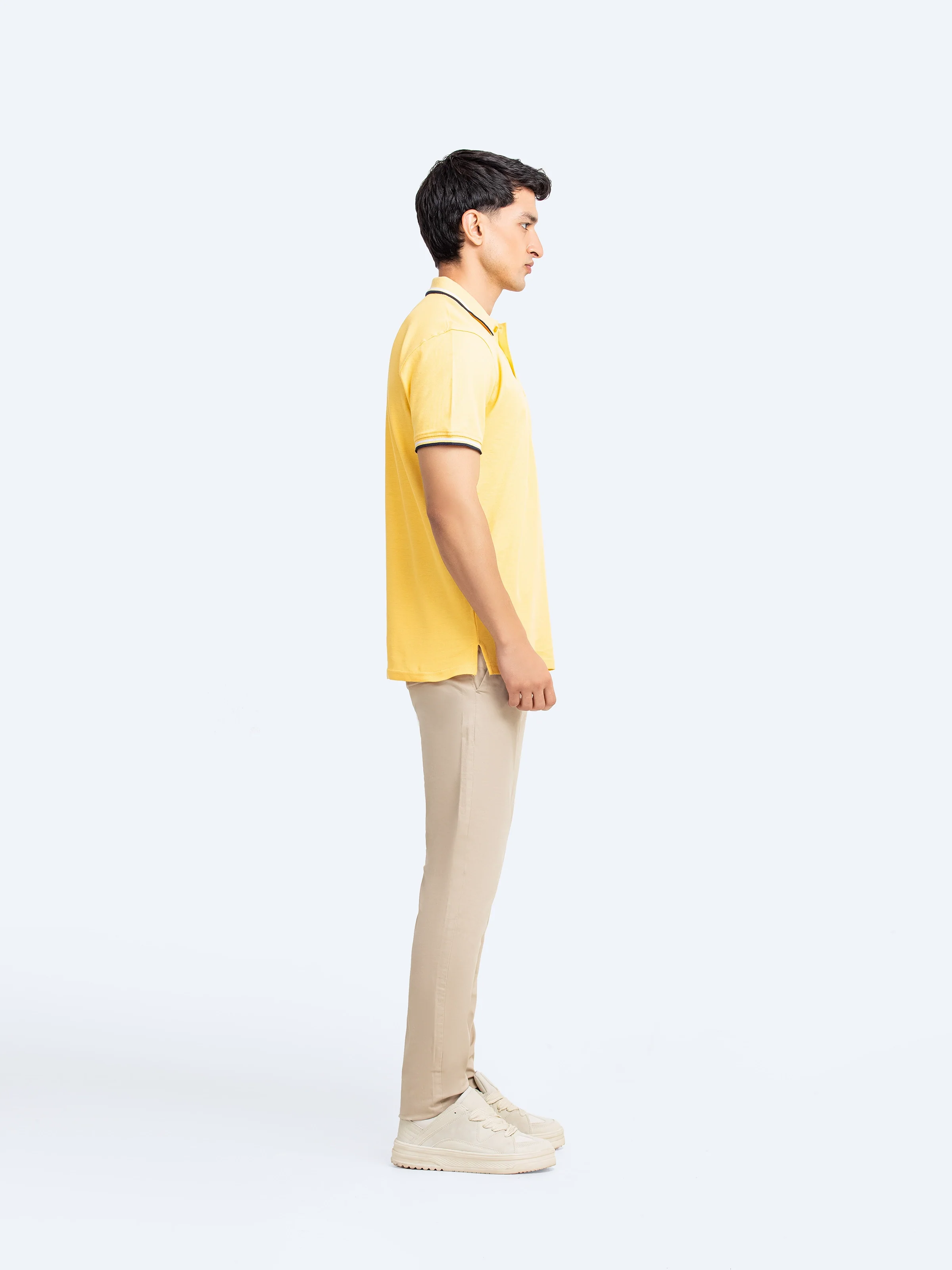 Men's Yellow Polo Shirt - EMTPS5-057 - Image 4