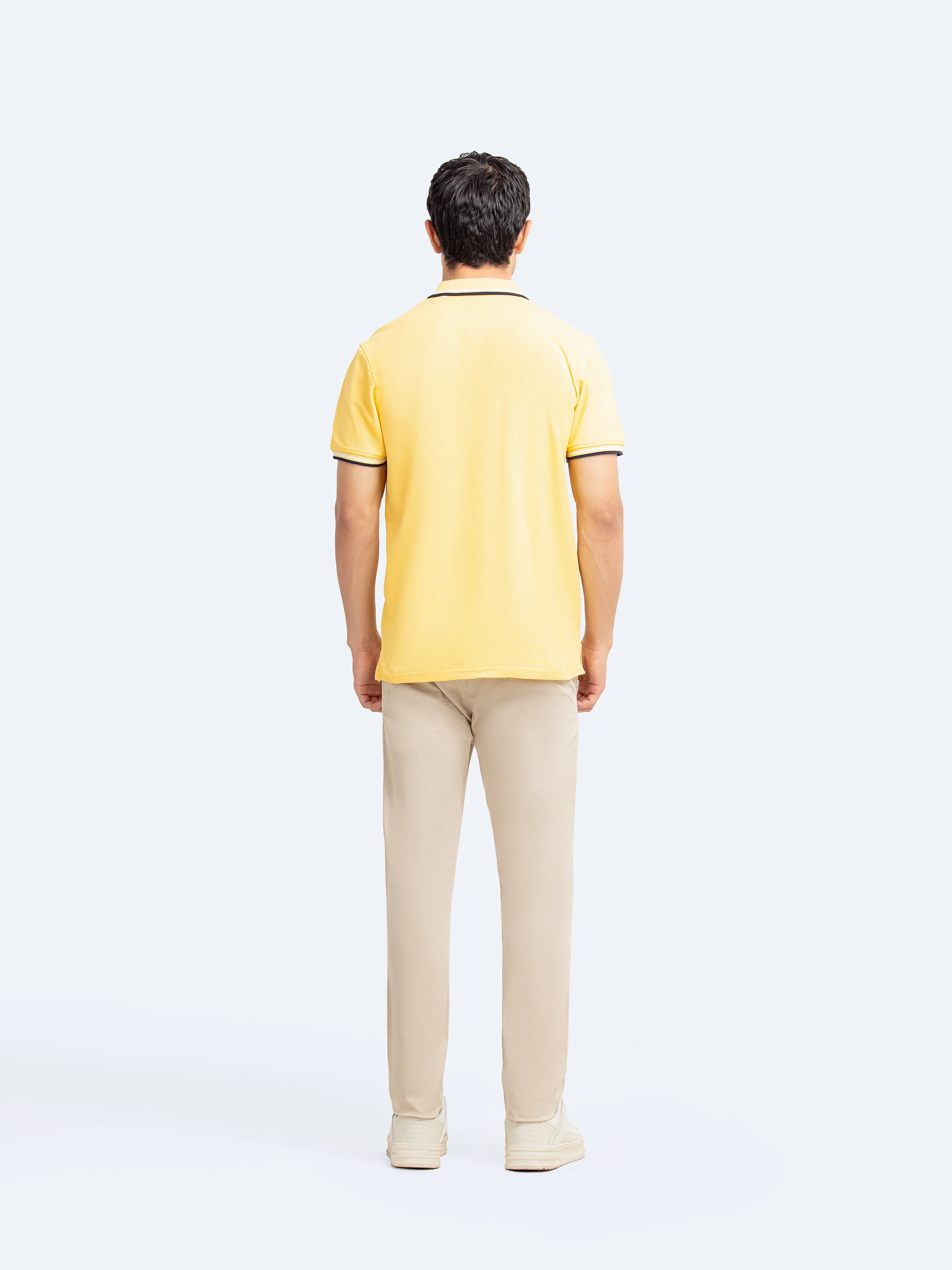 Men's Yellow Polo Shirt - EMTPS5-057 - Image 5