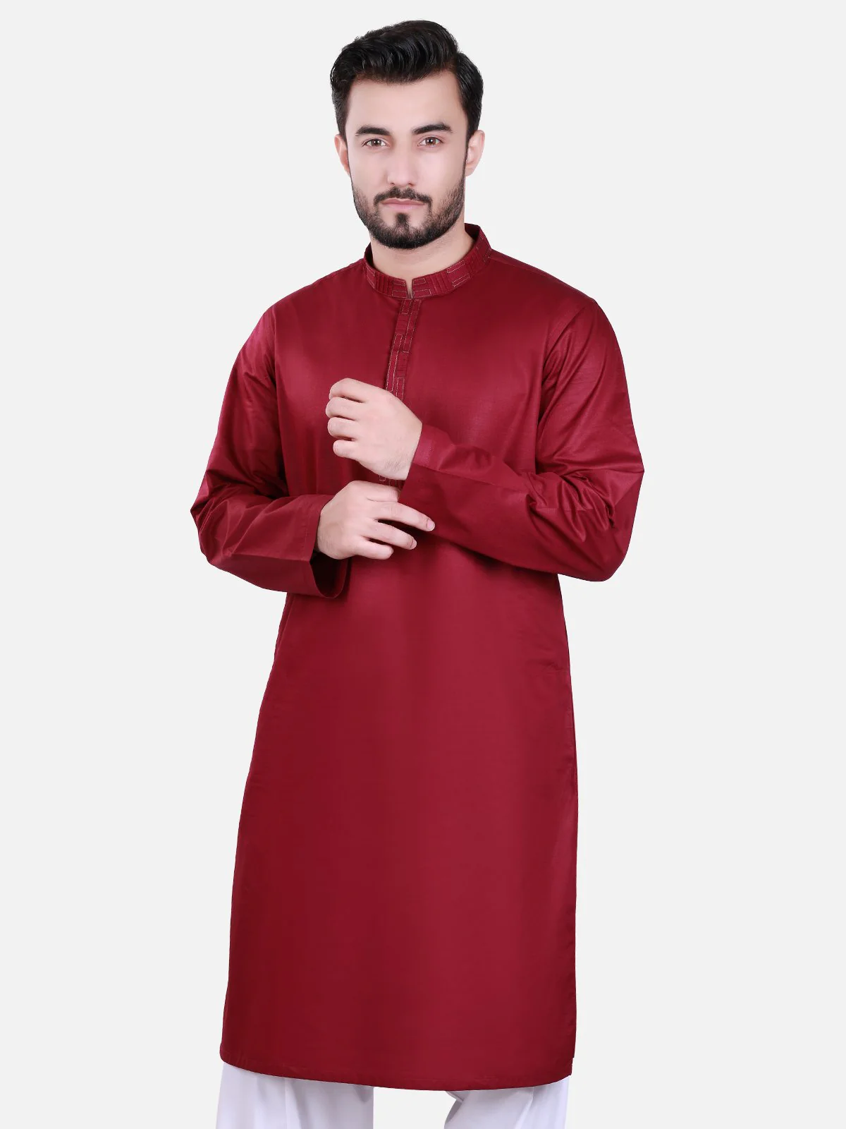 Men's Magenta Kurta - MTK-C16S-9309