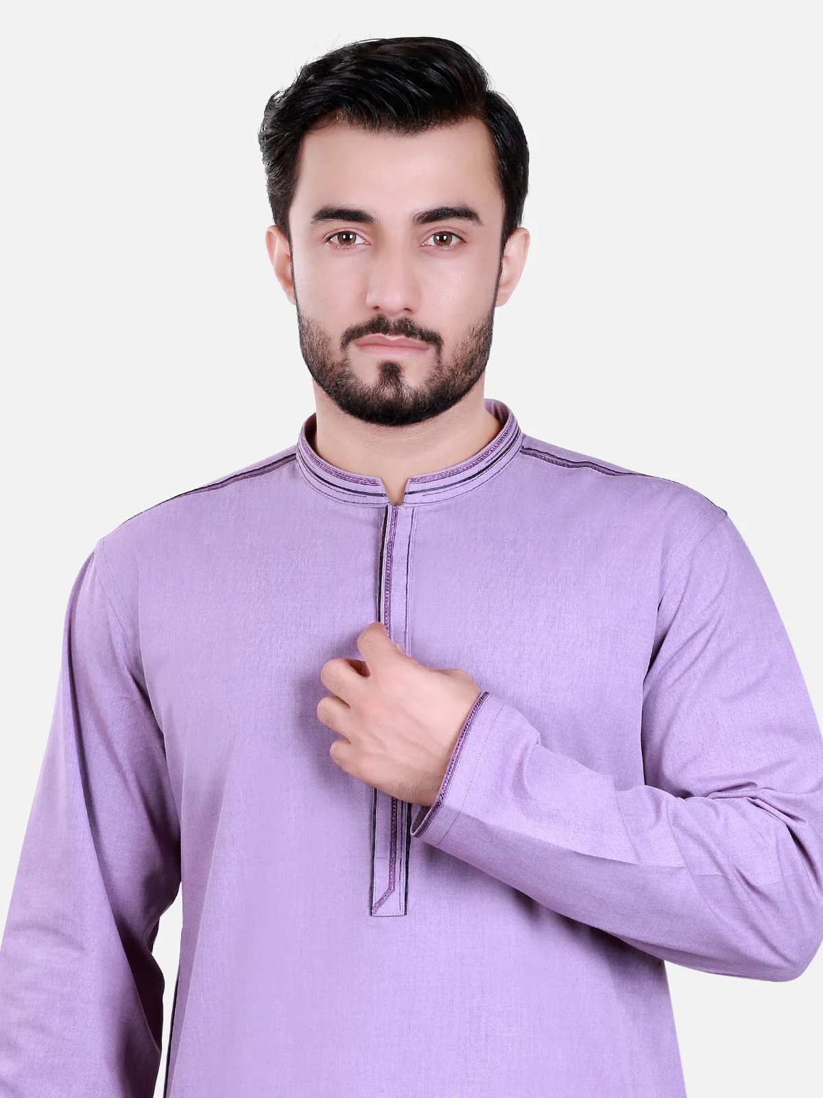 Men's Purple Kurta - MTK-C17S-9395 - Image 2