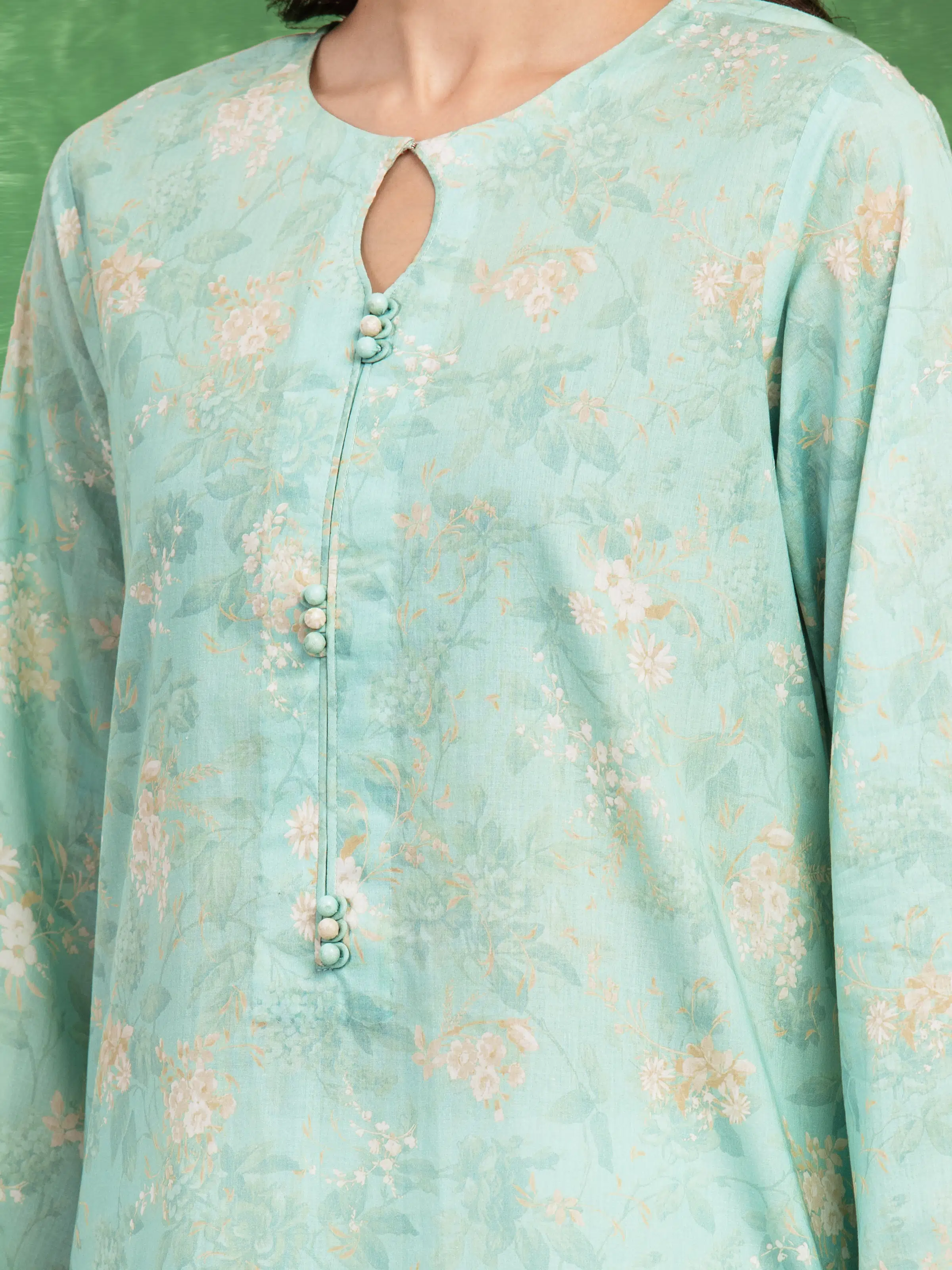 Unstitched Printed Lawn Shirt Trouser - EWU5A1-35691ST - Image 3