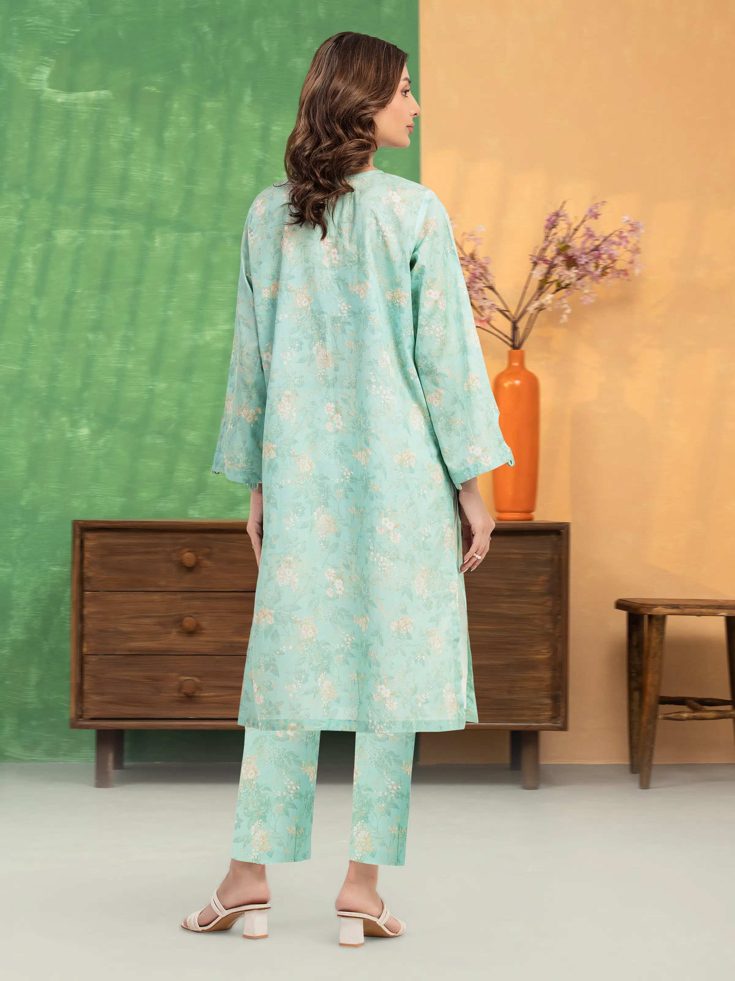 Unstitched Printed Lawn Shirt Trouser - EWU5A1-35691ST - Image 5