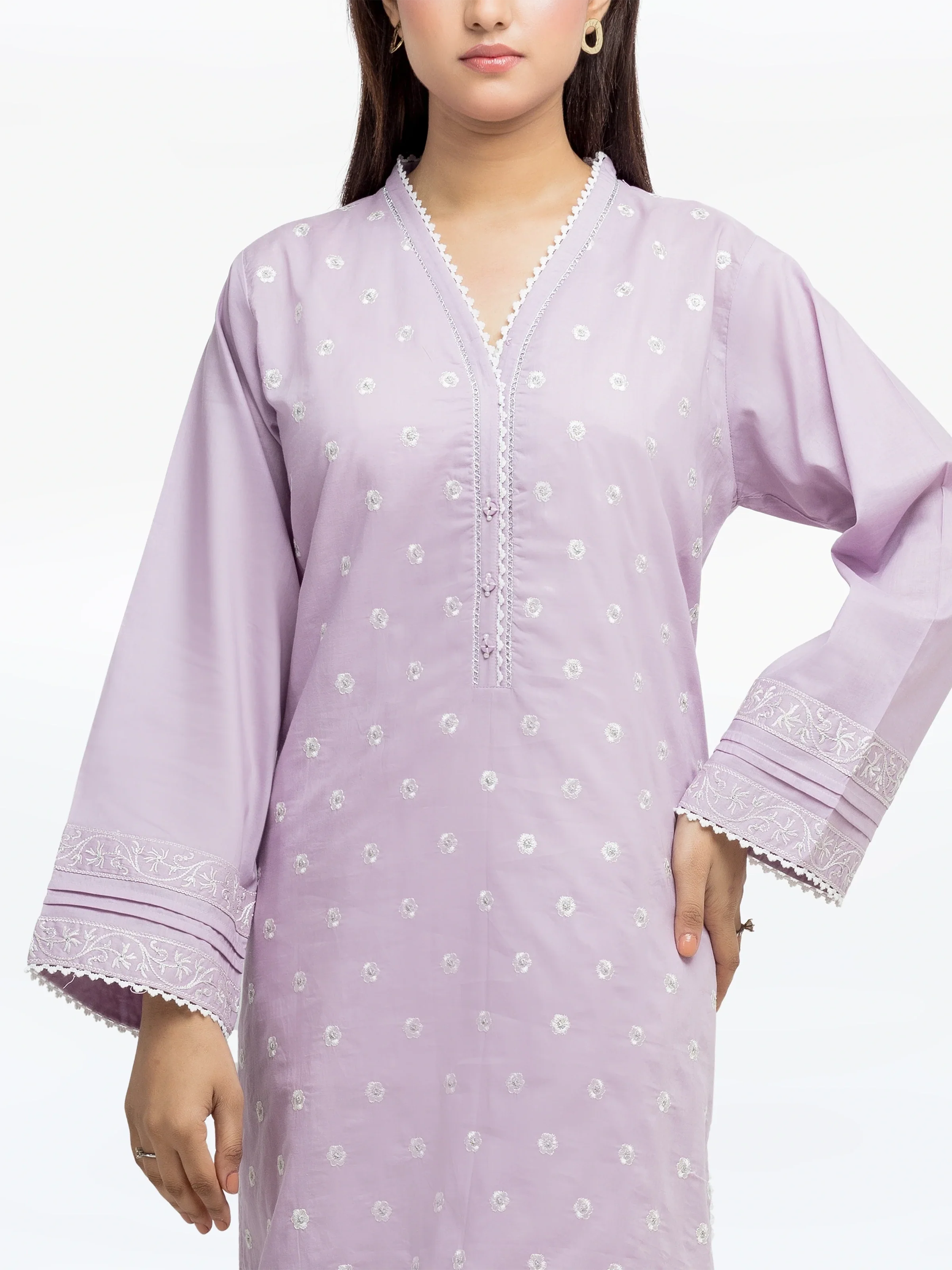 Pret Embroidered Cambric Shirt - EWTKE25-81601S - Image 2