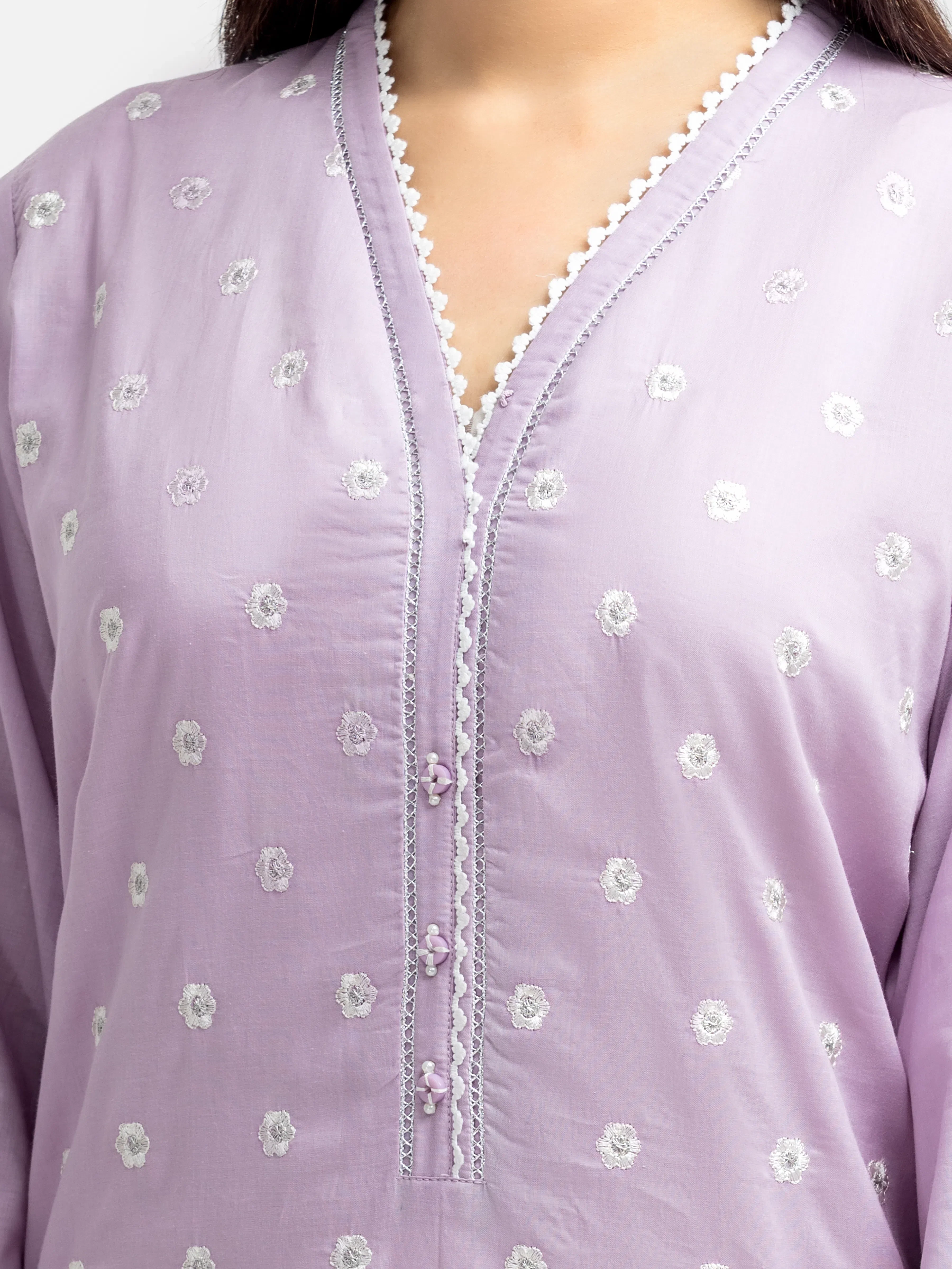 Pret Embroidered Cambric Shirt - EWTKE25-81601S - Image 3