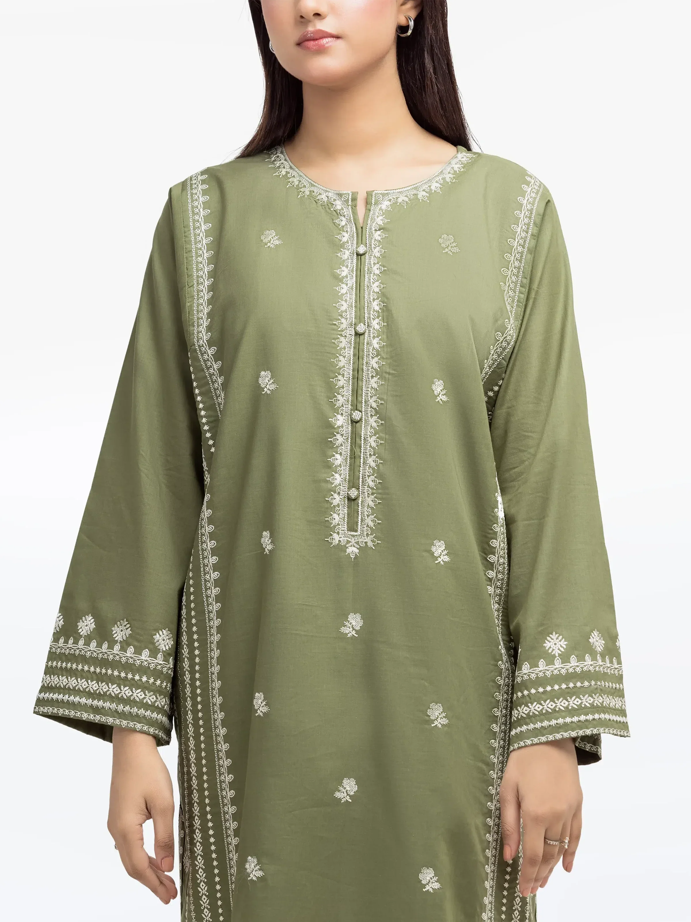 Pret Embroidered Cambric Shirt - EWTKE25-81604S - Image 2