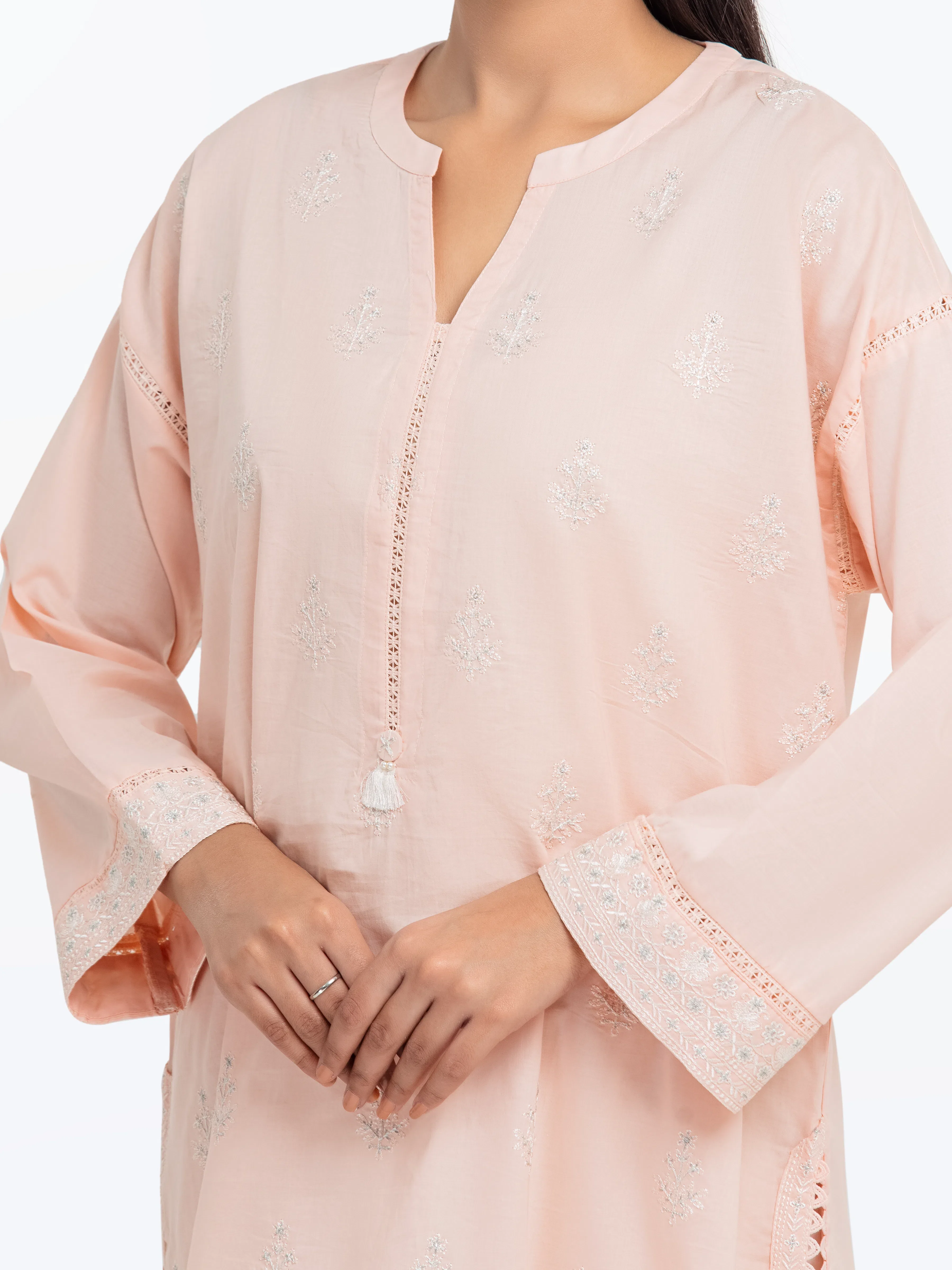 Pret Embroidered Cambric Shirt - EWTKE25-81605S - Image 3