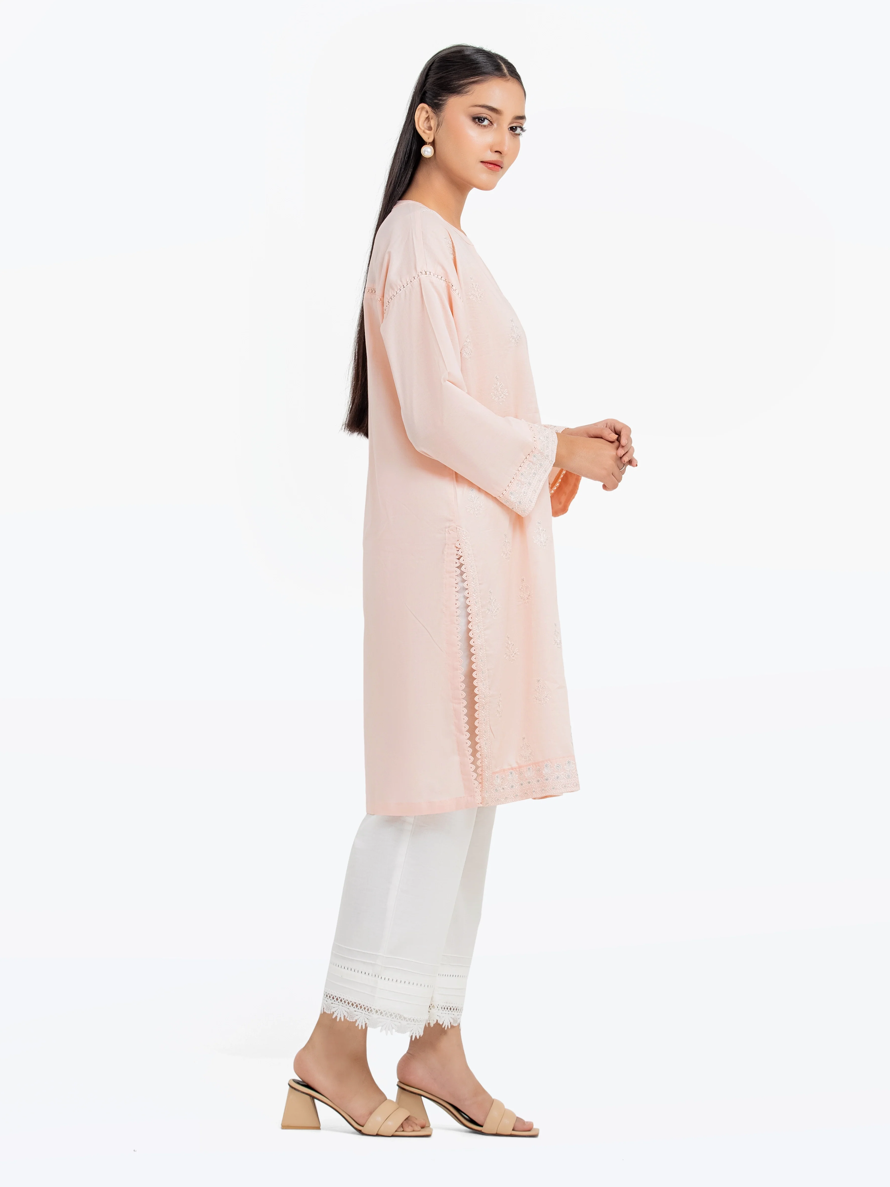Pret Embroidered Cambric Shirt - EWTKE25-81605S - Image 4