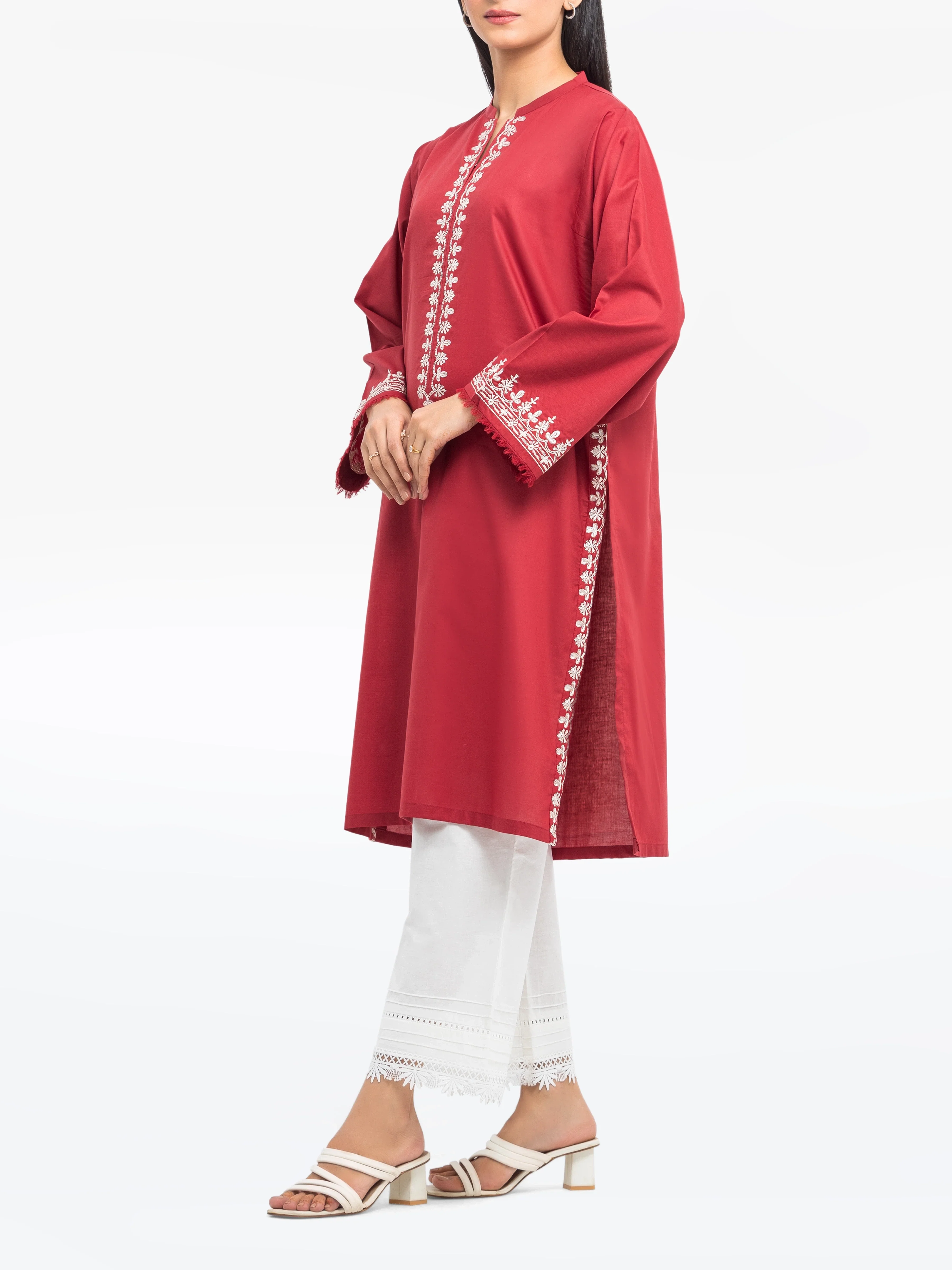 Pret Embroidered Cambric Shirt - EWTKE25-81607S - Image 5