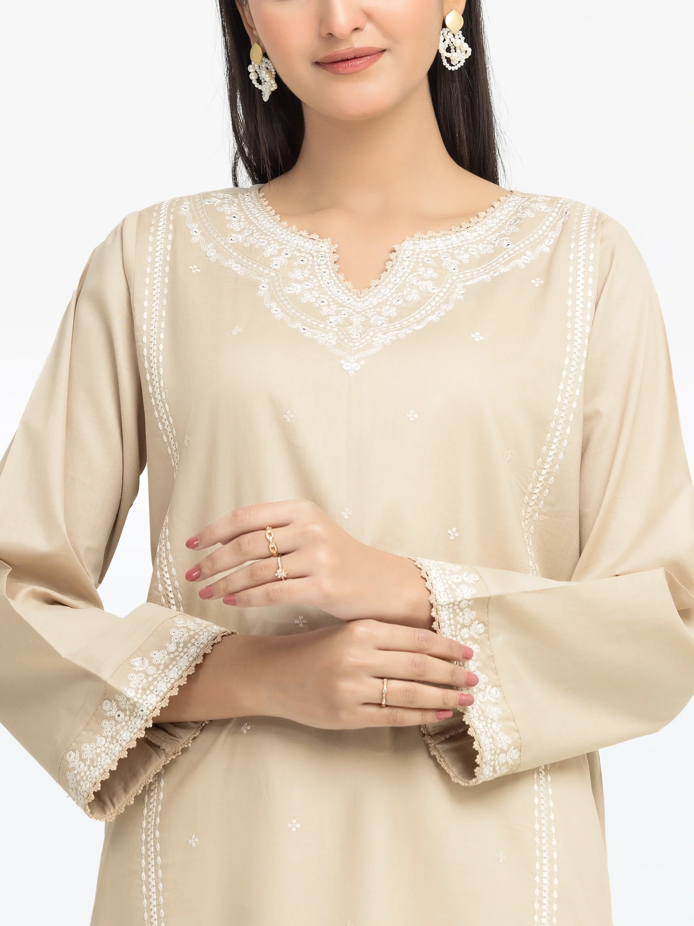 Pret Embroidered Cambric Shirt - EWTKE25-81609S - Image 2