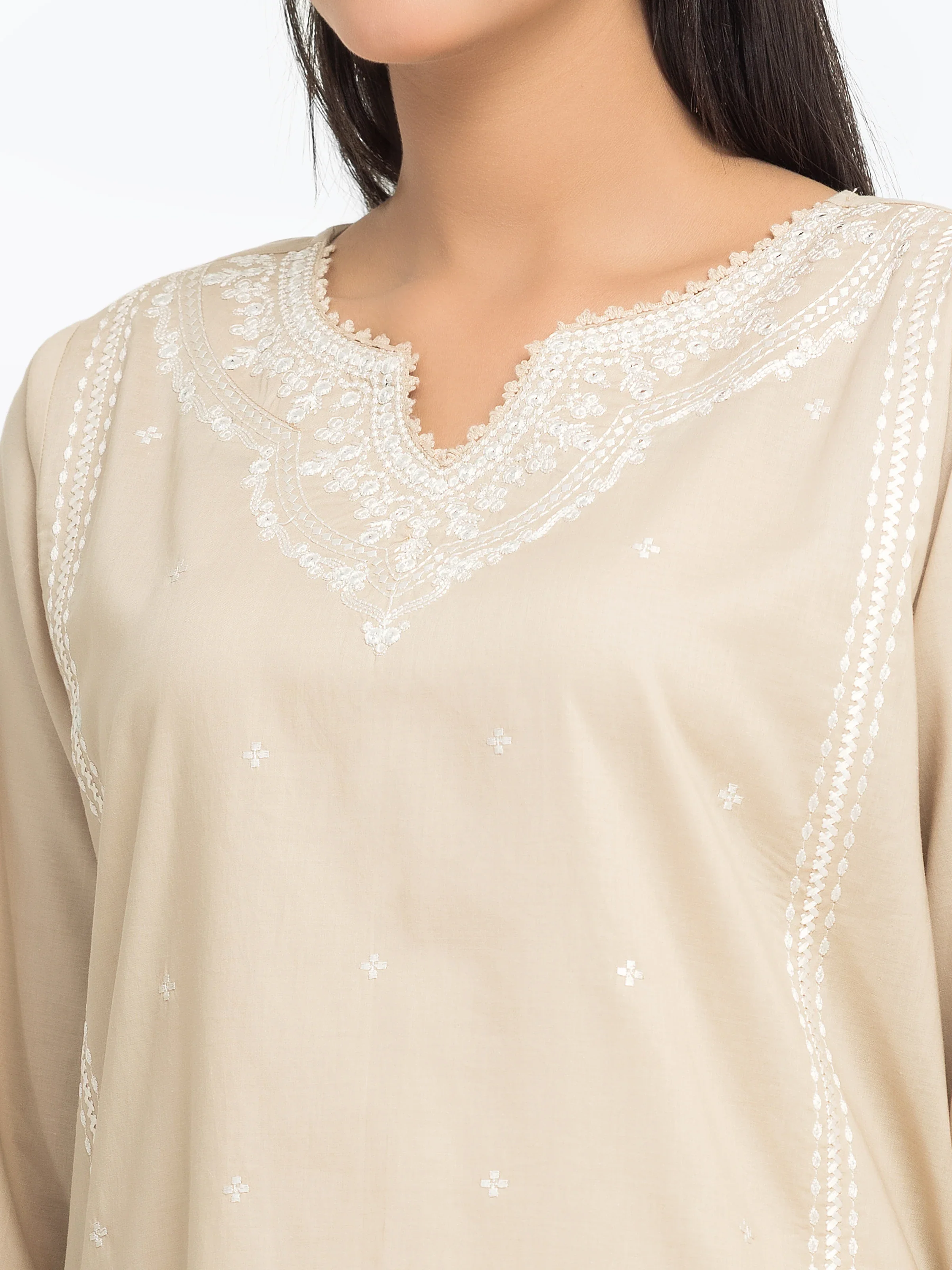 Pret Embroidered Cambric Shirt - EWTKE25-81609S - Image 3