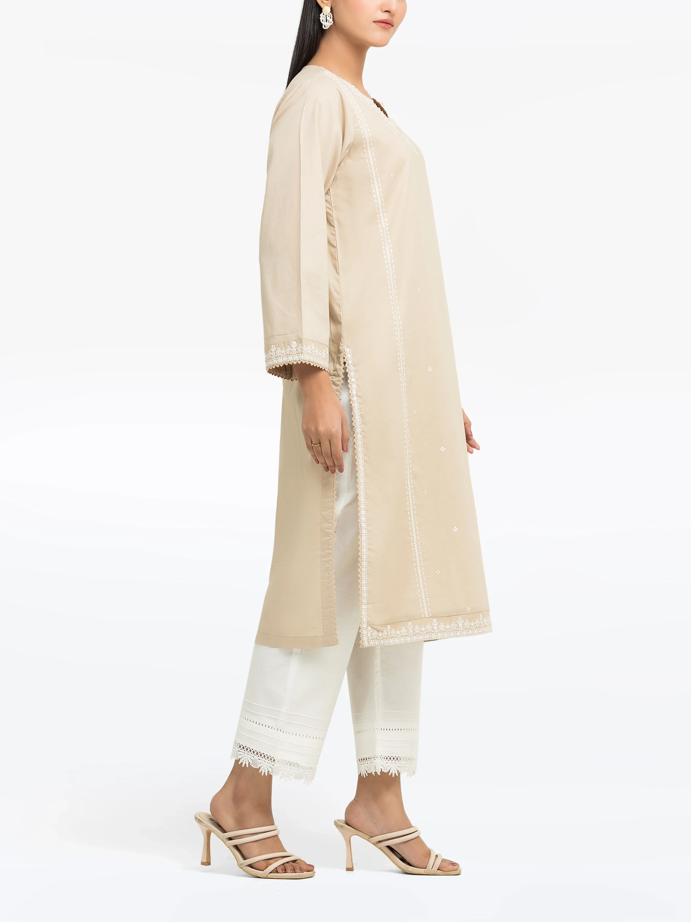 Pret Embroidered Cambric Shirt - EWTKE25-81609S - Image 5