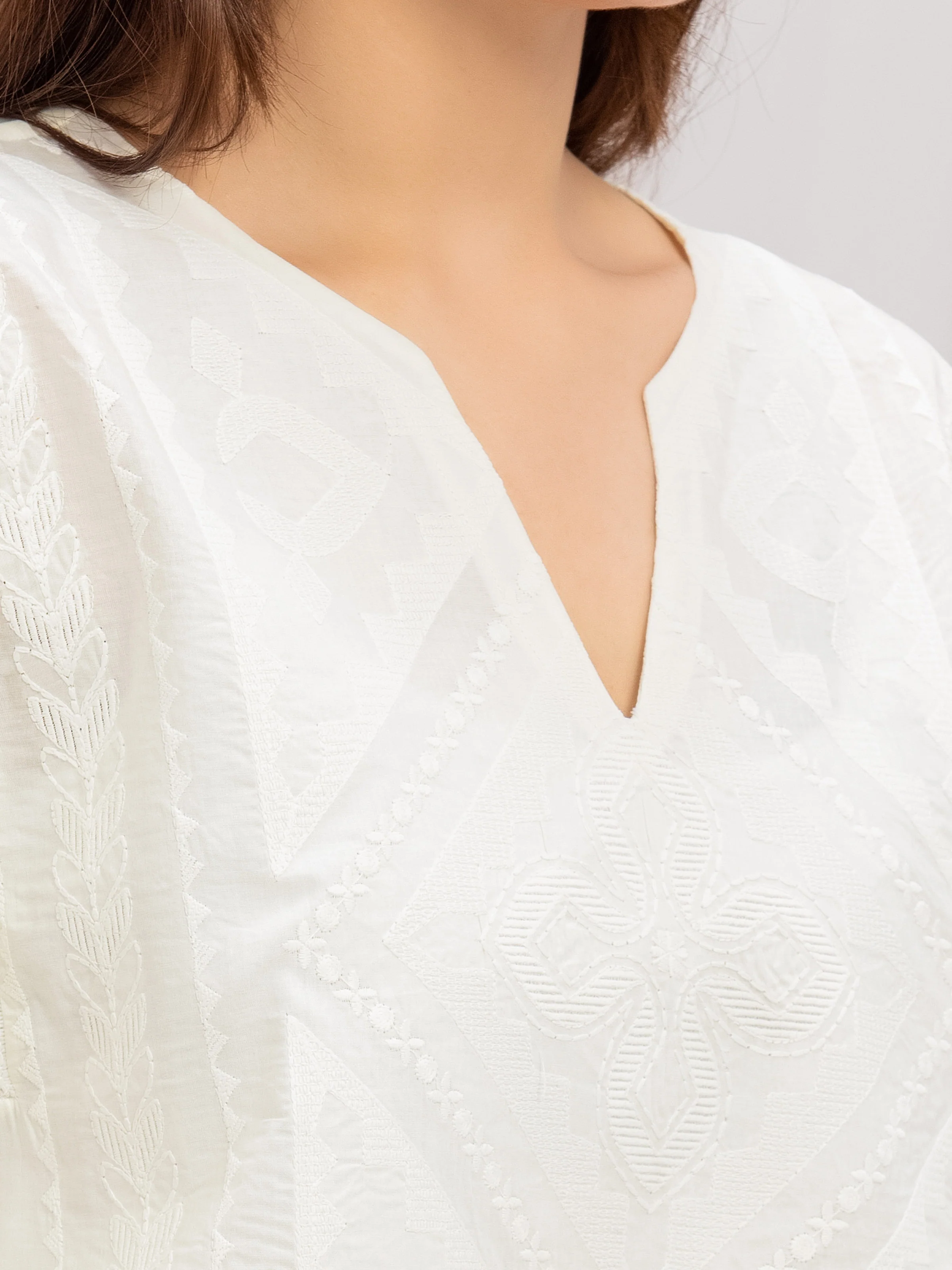 Pret Embroidered Cambric Shirt - EWTKE5-81099S - Image 3