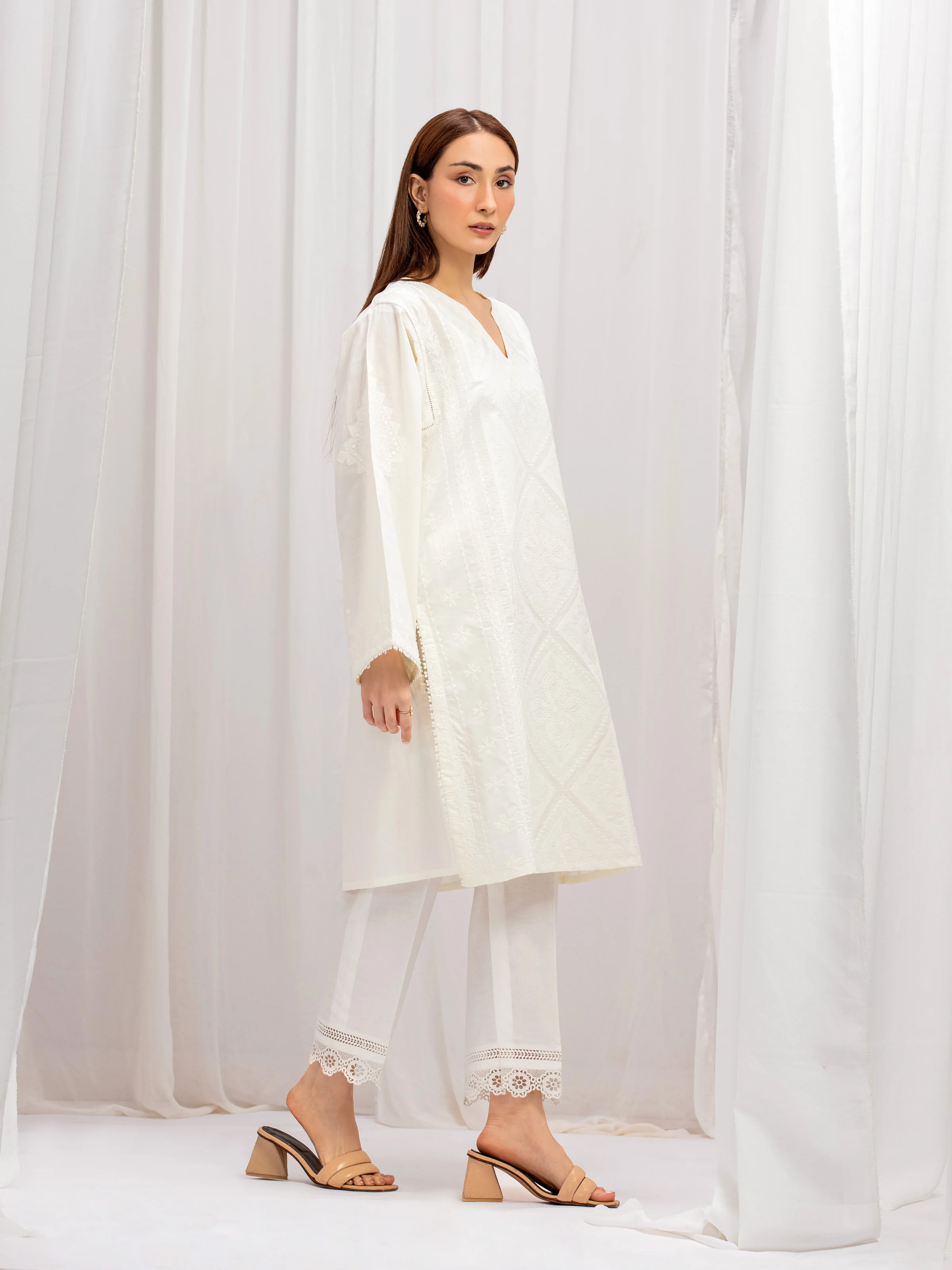 Pret Embroidered Cambric Shirt - EWTKE5-81099S - Image 5