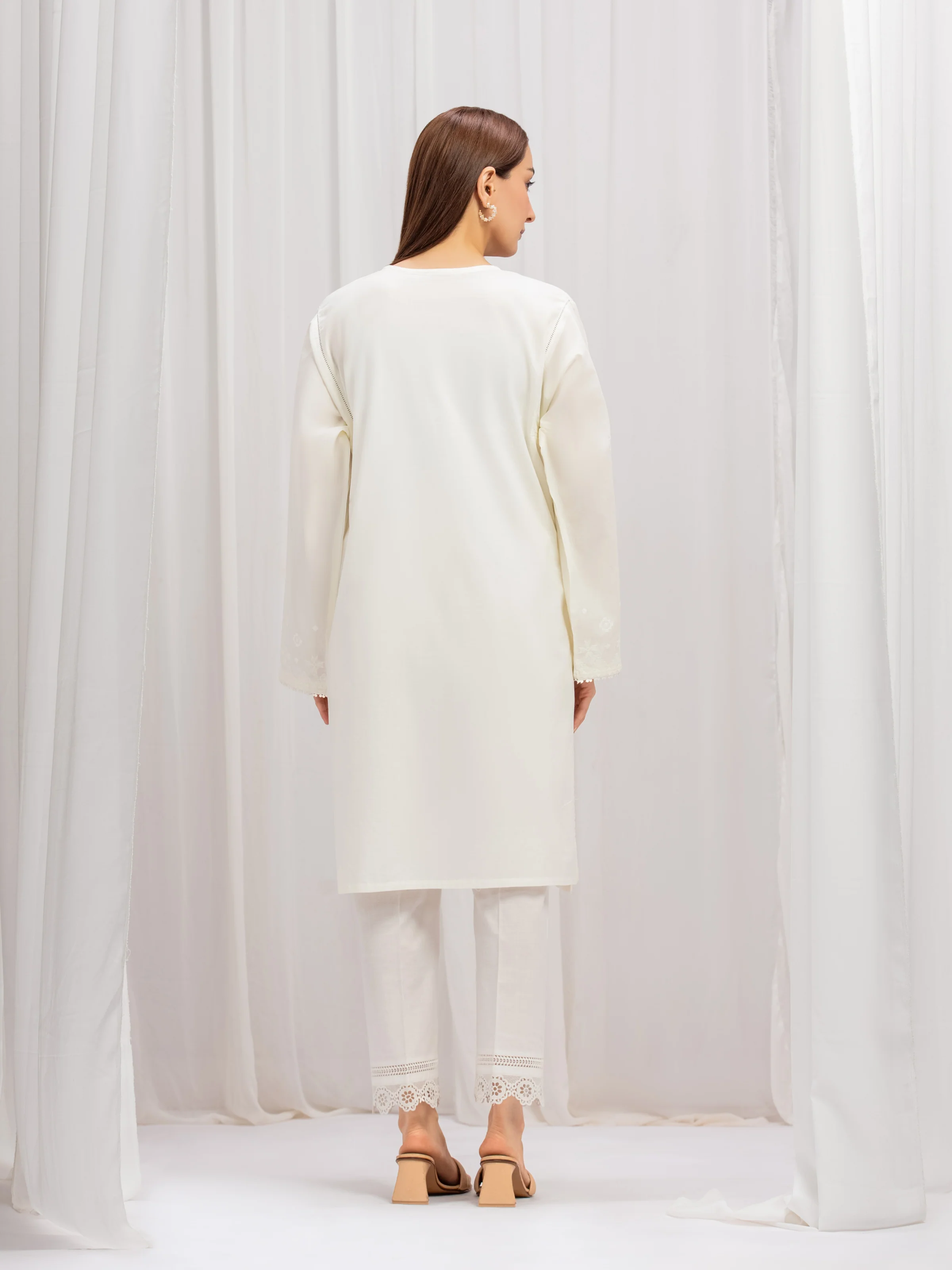 Pret Embroidered Cambric Shirt - EWTKE5-81099S - Image 6