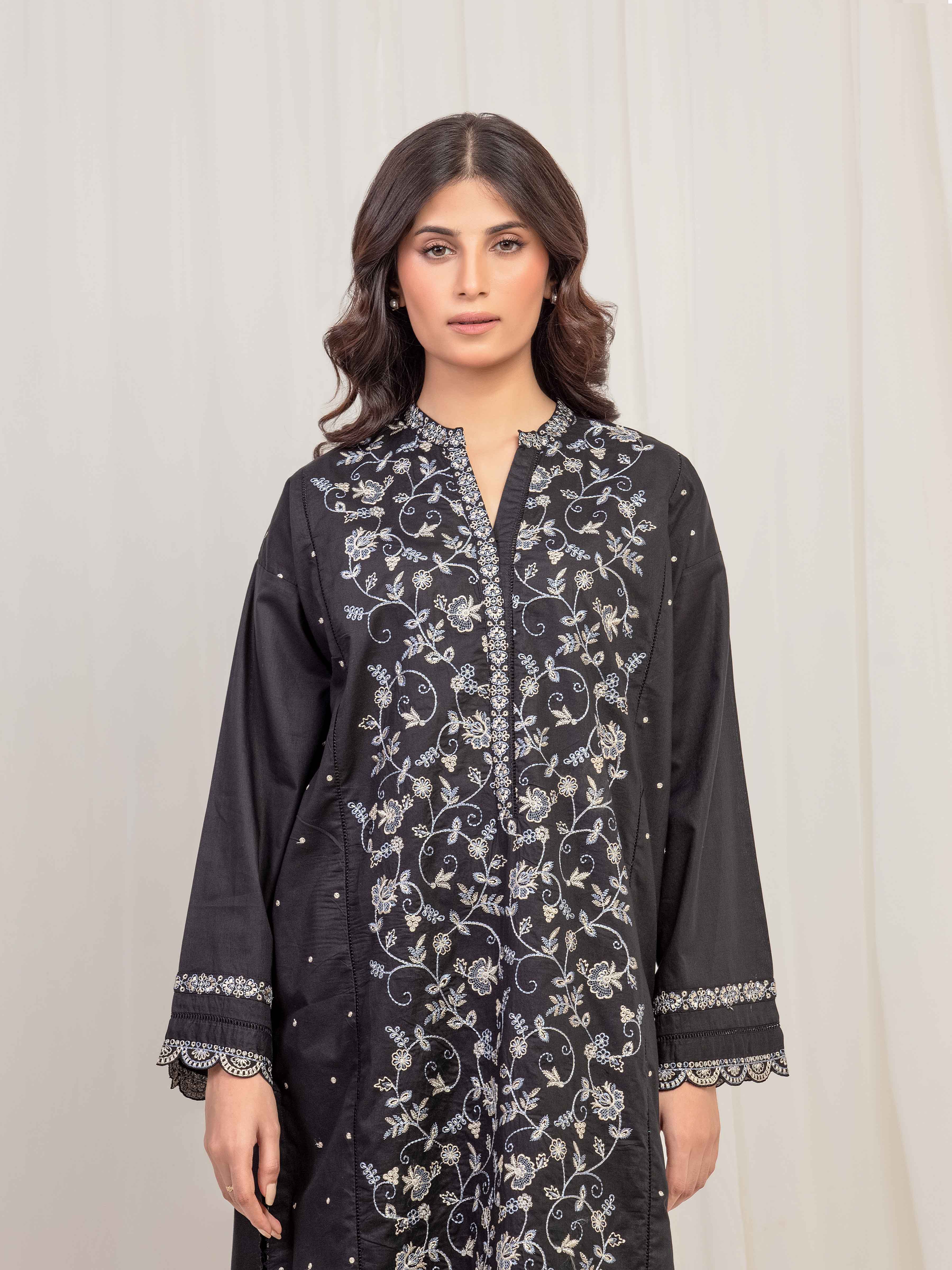 Pret Embroidered Cambric Shirt - EWTKE5-81608S - Image 2