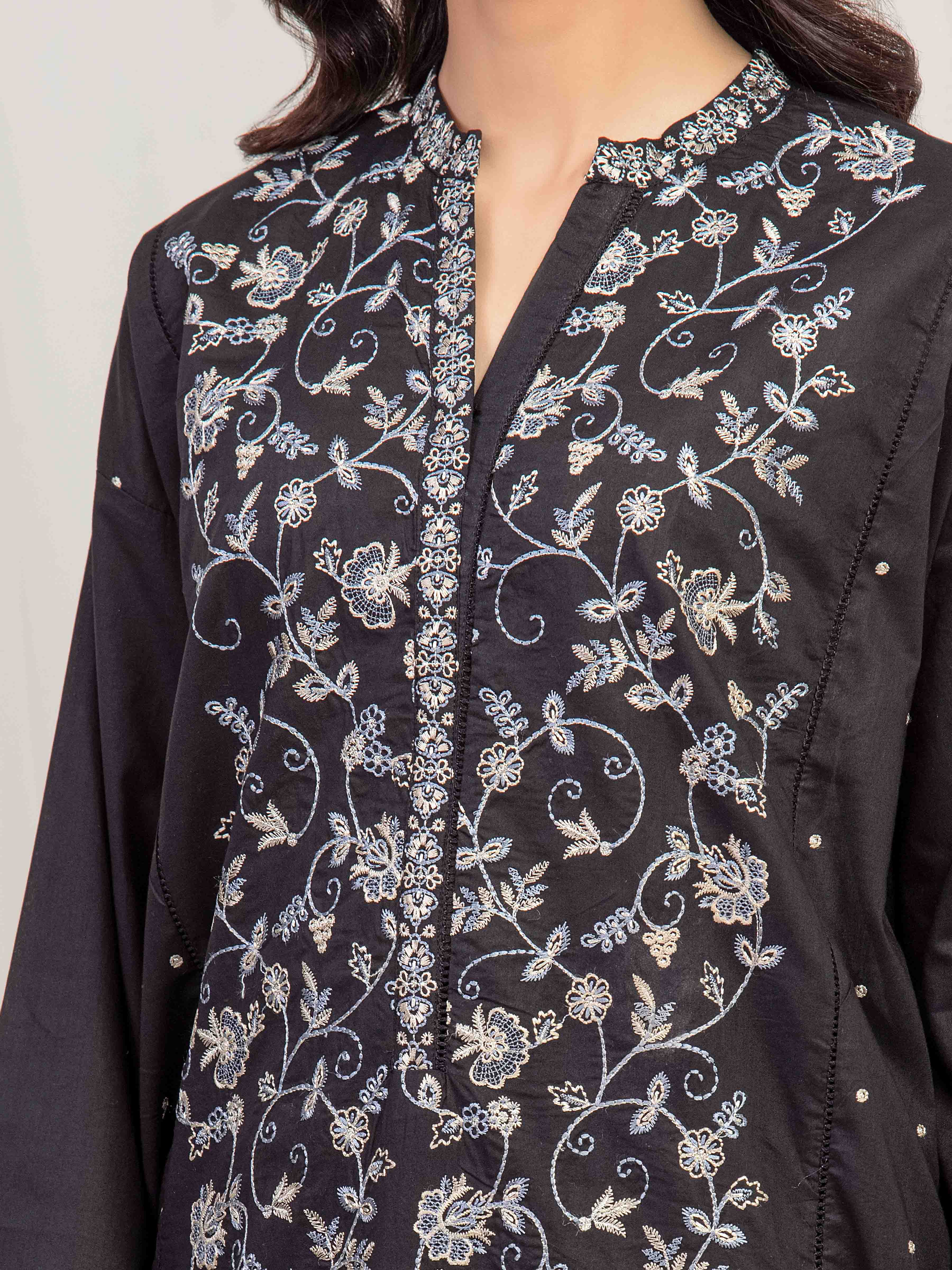 Pret Embroidered Cambric Shirt - EWTKE5-81608S - Image 3