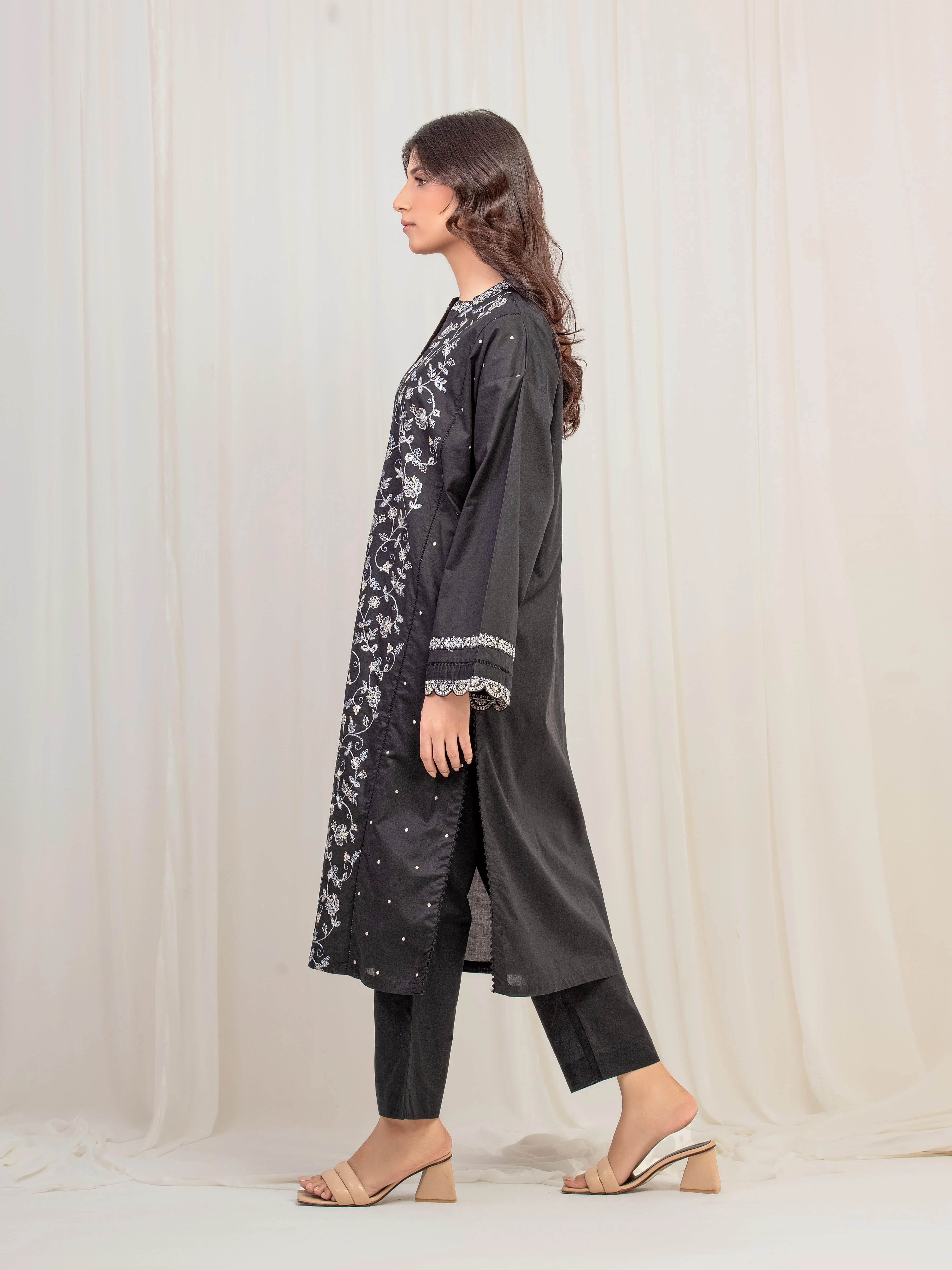 Pret Embroidered Cambric Shirt - EWTKE5-81608S - Image 5
