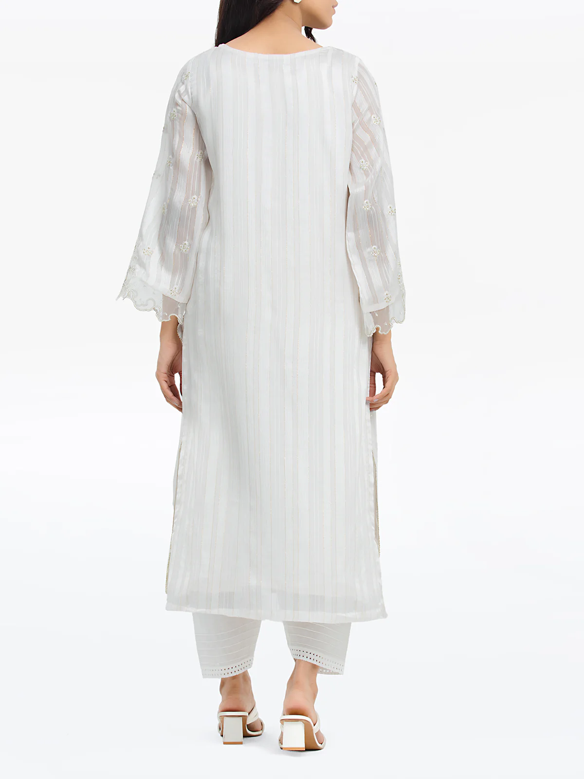 Pret Embroidered Chiffon Shirt - EWTPLE24-00012S - Image 5