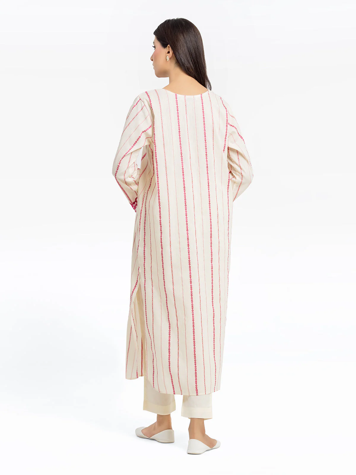 Pret Embroidered Jacquard Shirt - EWTKE24-69643S - Image 5