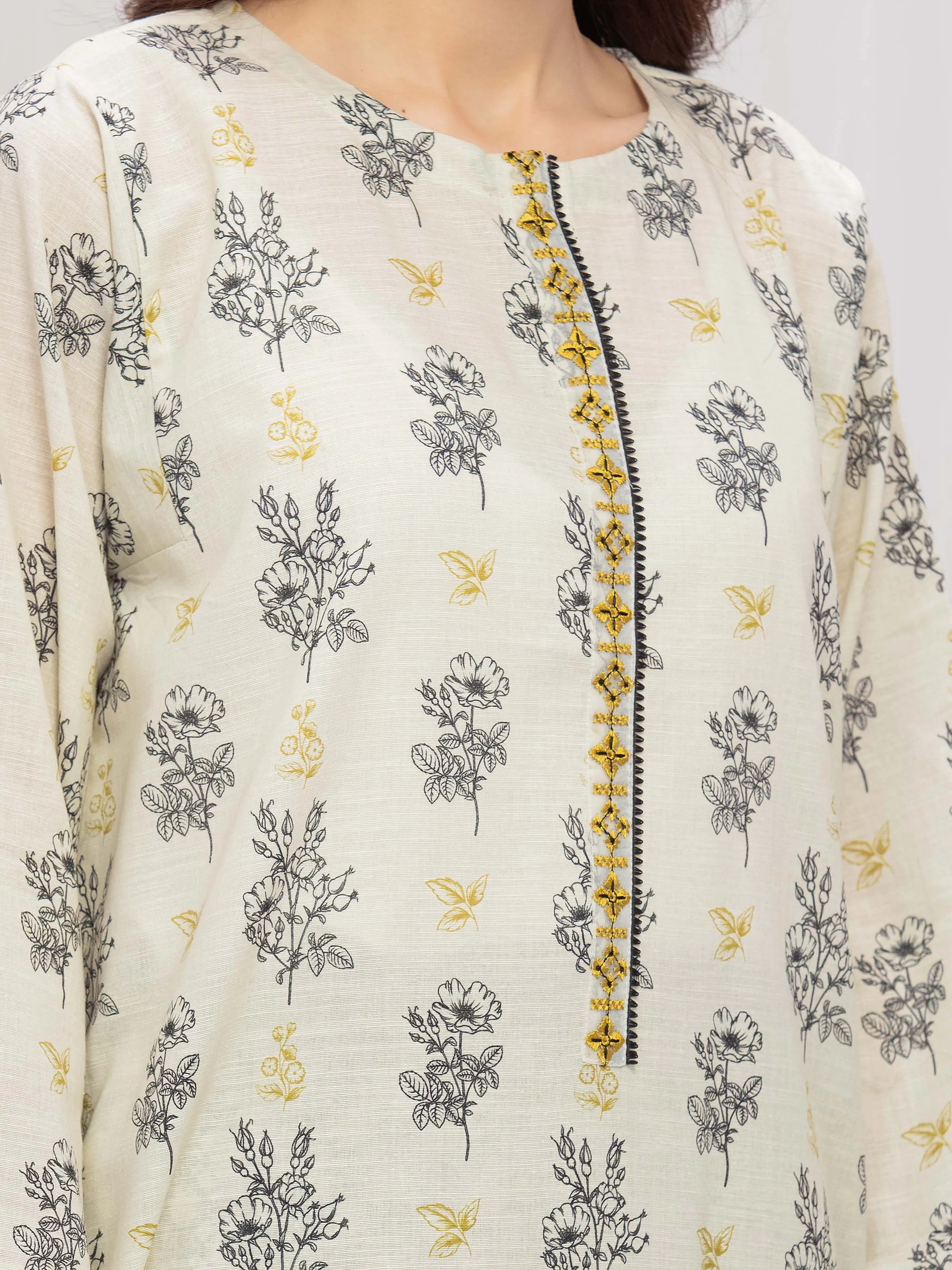Pret Embroidered Khaddar Shirt - EWTKE24-81320S - Image 4