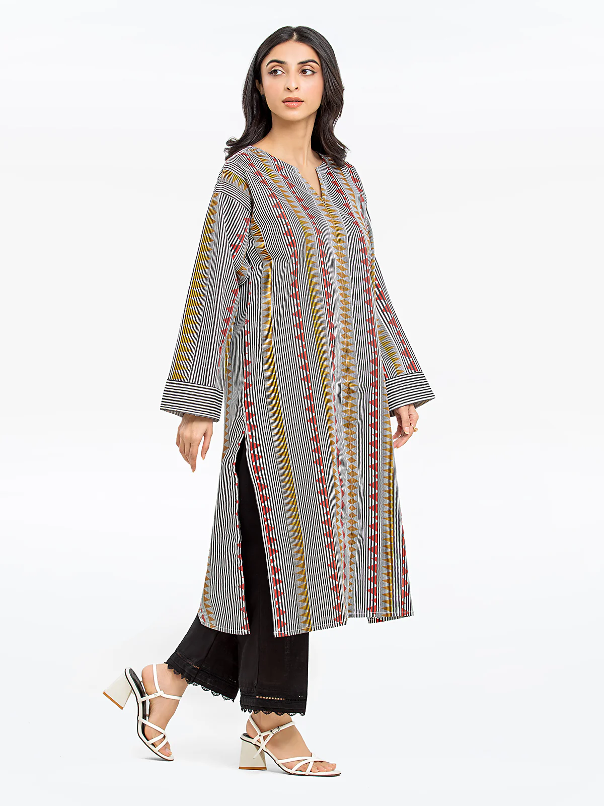 Pret Printed Cotton Satin Shirt - EWTKP24-69690S - Image 3