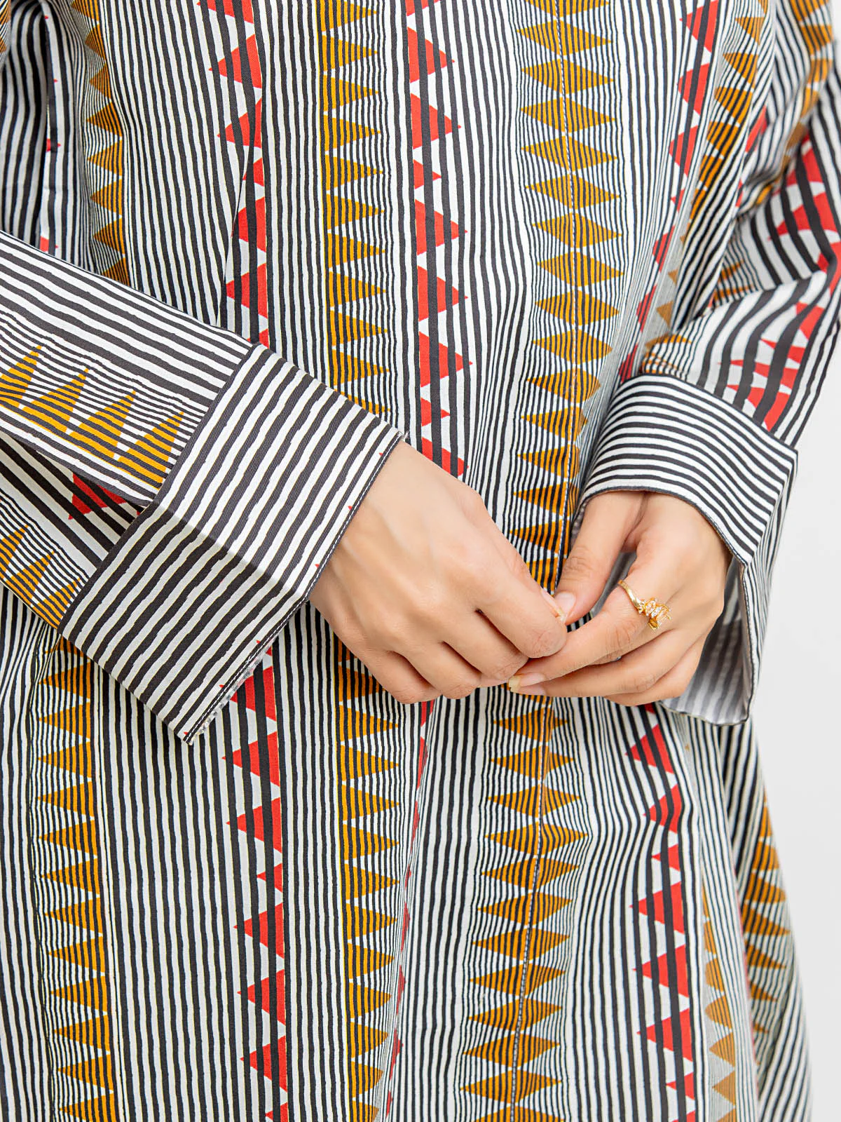 Pret Printed Cotton Satin Shirt - EWTKP24-69690S - Image 5