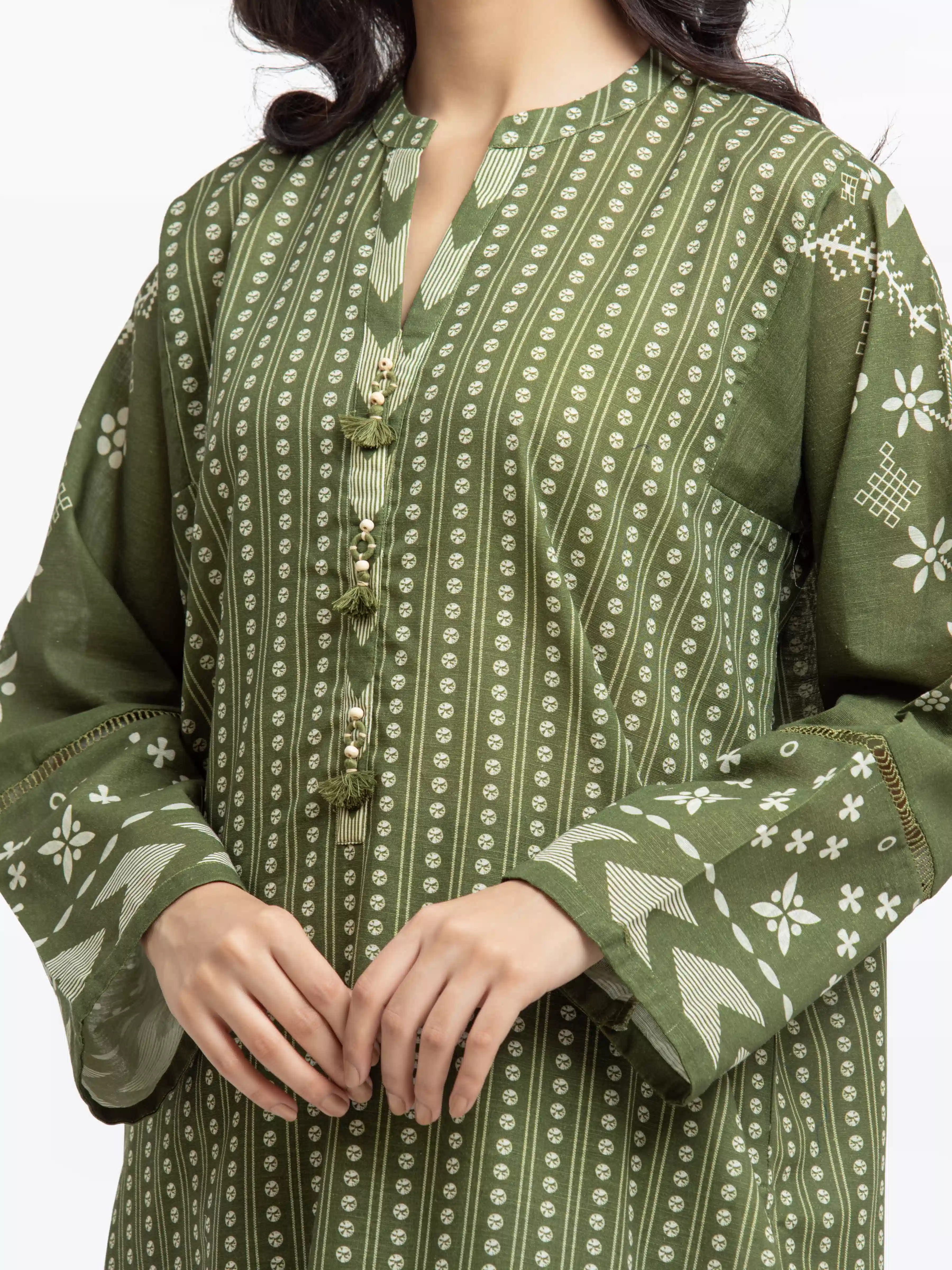 Pret Printed Khaddar Shirt - EWTKP24-81392S - Image 2