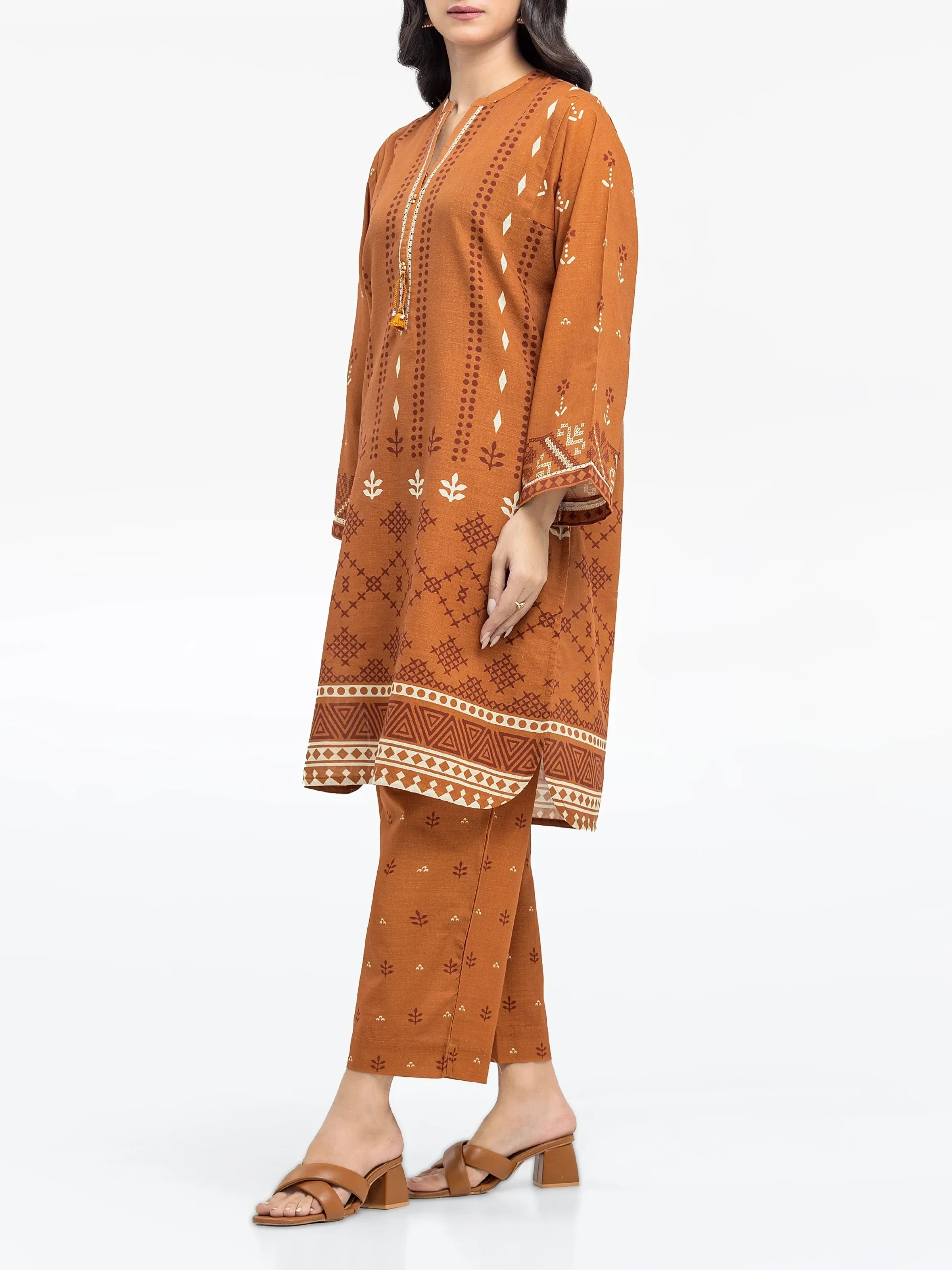 Pret Printed Khaddar Shirt - EWTKP24-81406S - Image 3
