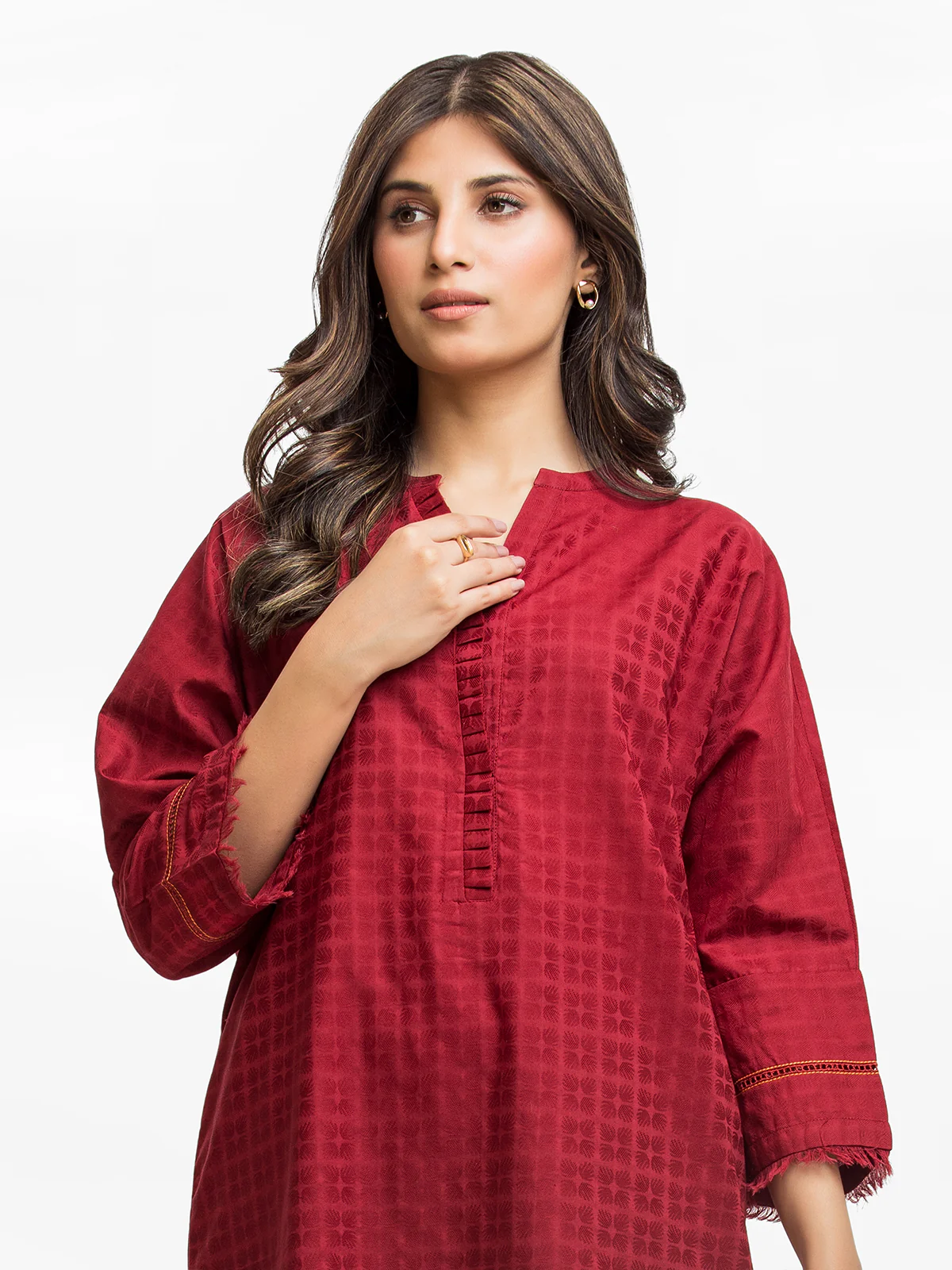 Pret Solid Dobby Shirt - EWTKS24-68955S - Image 2