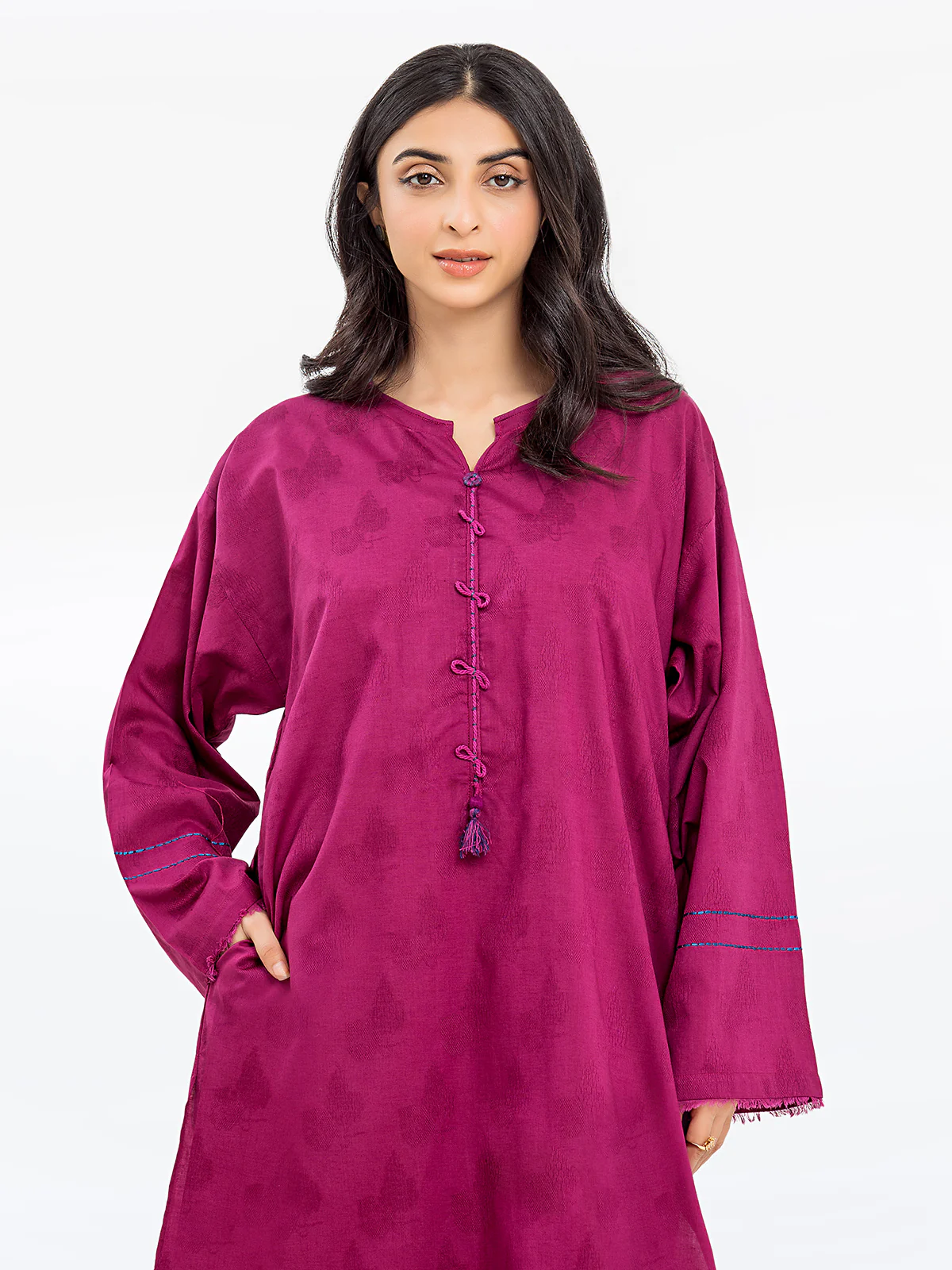 Pret Solid Dobby Shirt - EWTKS24-69622S - Image 2